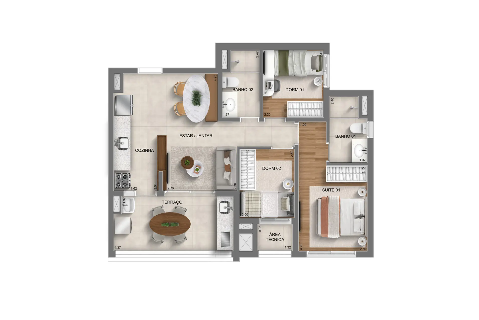 Planta 1 – Mooca Smart Spaces