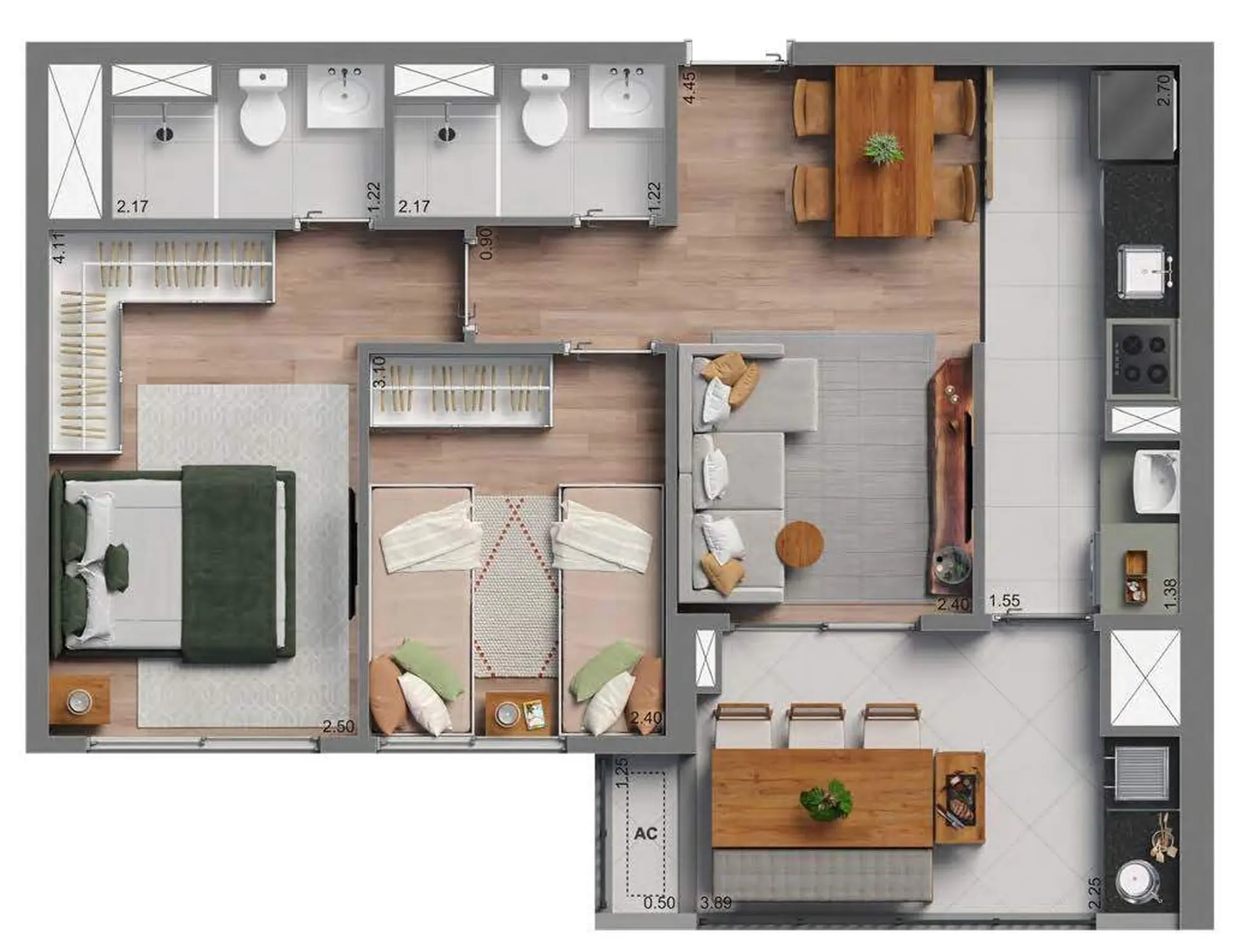 Planta 3 – Morumbi Home Resort