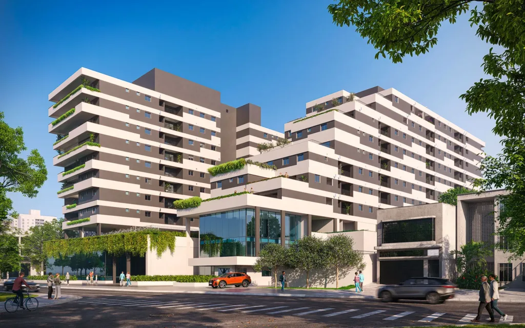 Fachada do empreendimento Natus Braz Leme