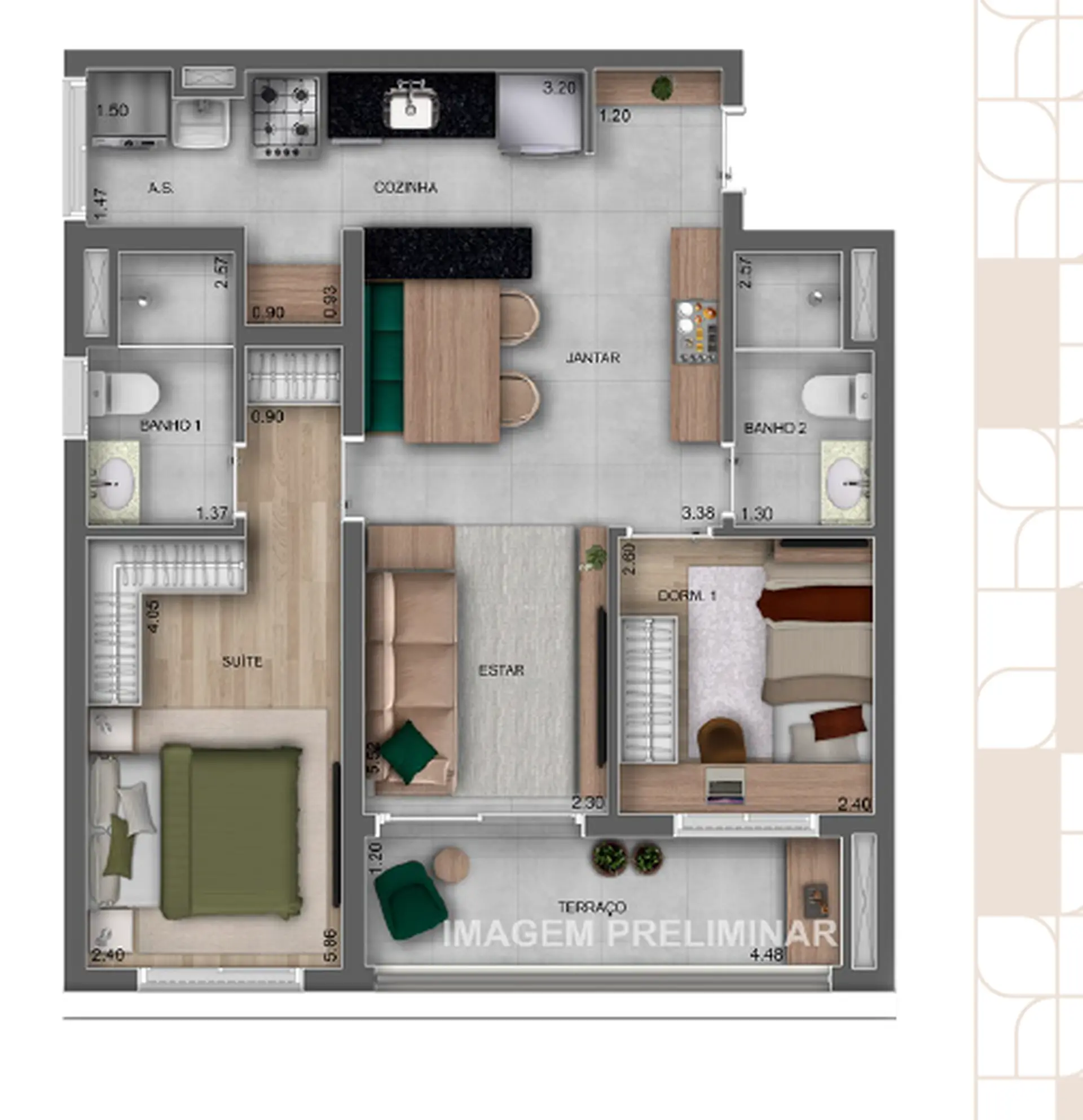 Planta 4 – Parque Diálogo Vila Ema Residences