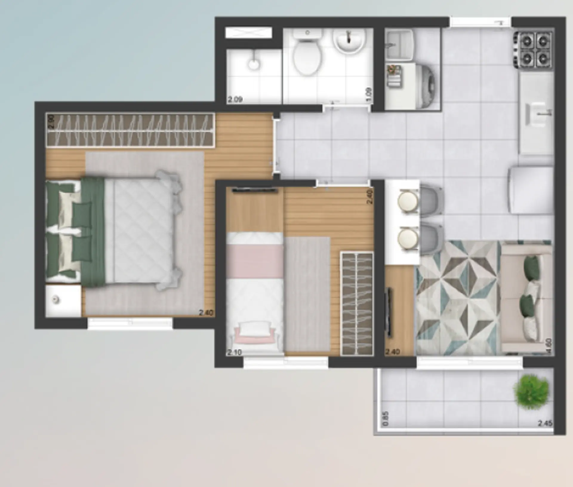 Planta 1 – Plano&Alto Morumbi Benois