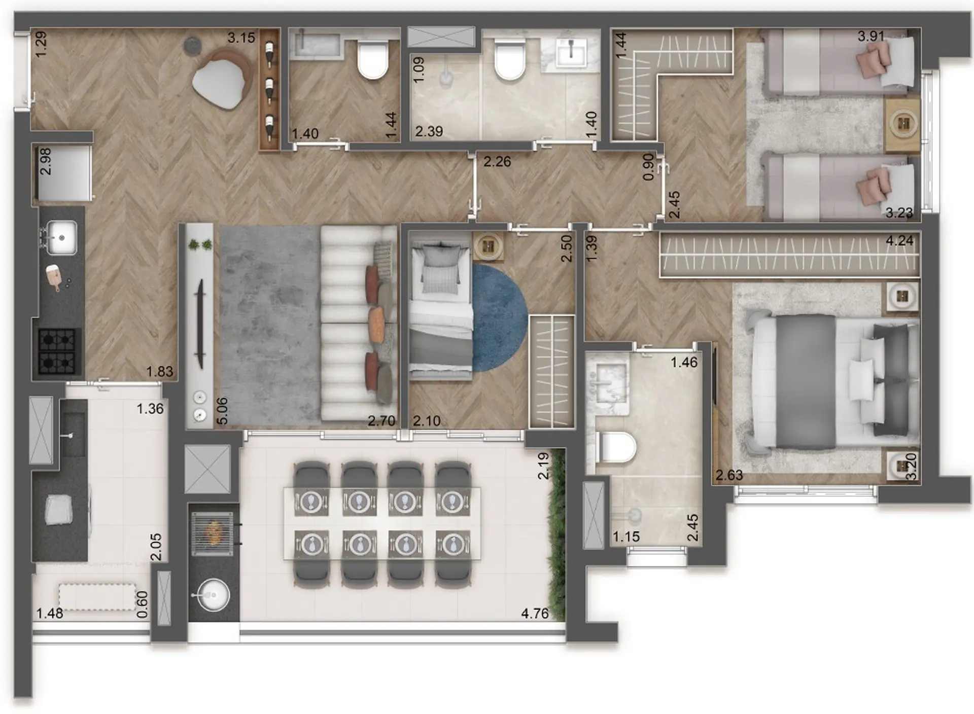 Planta 4 – Raízes Premium Mooca