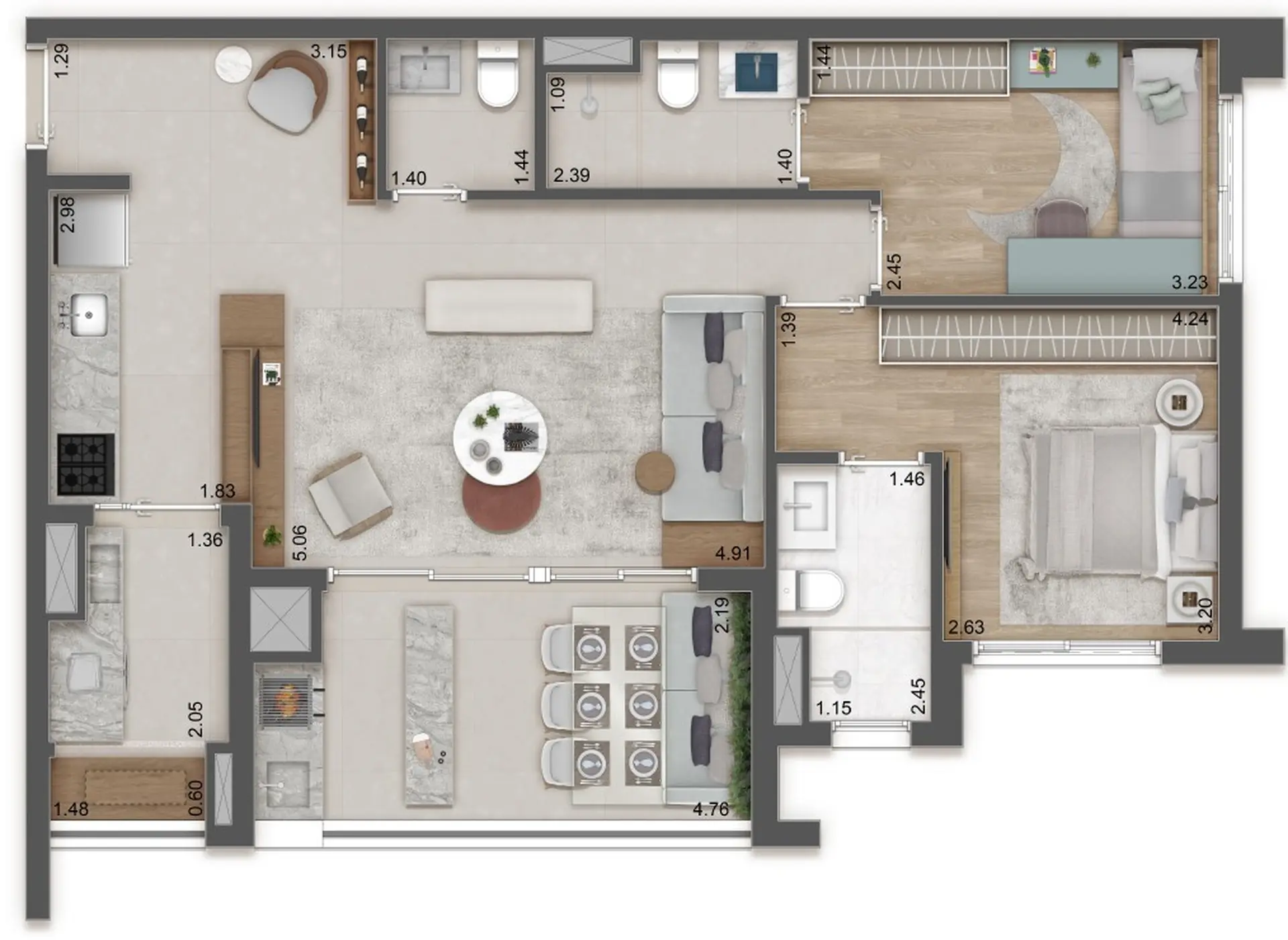Planta 3 – Raízes Premium Mooca