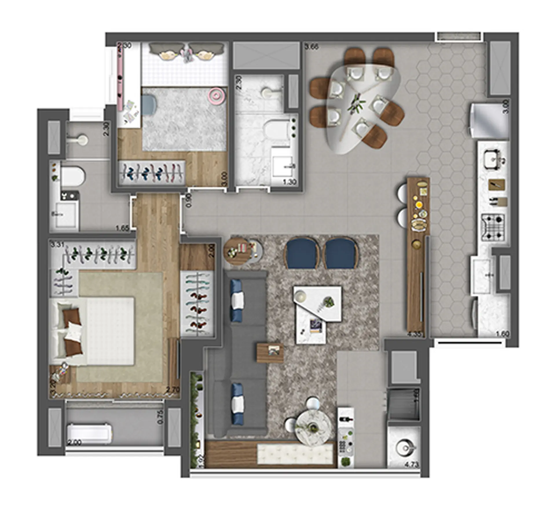 Planta 1 – Raízes Vila Prudente