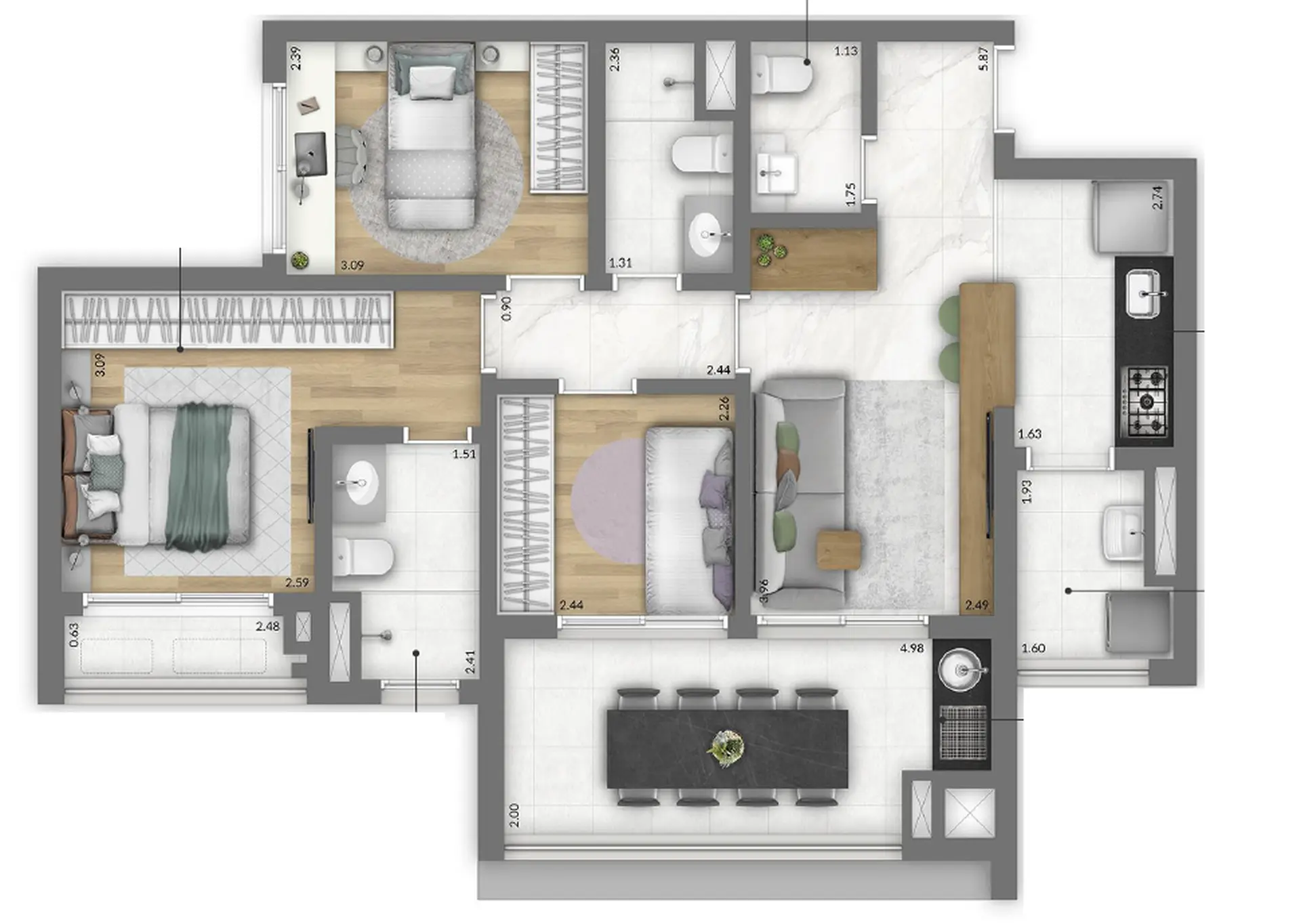 Planta 3 – Trinity Vila Clementino