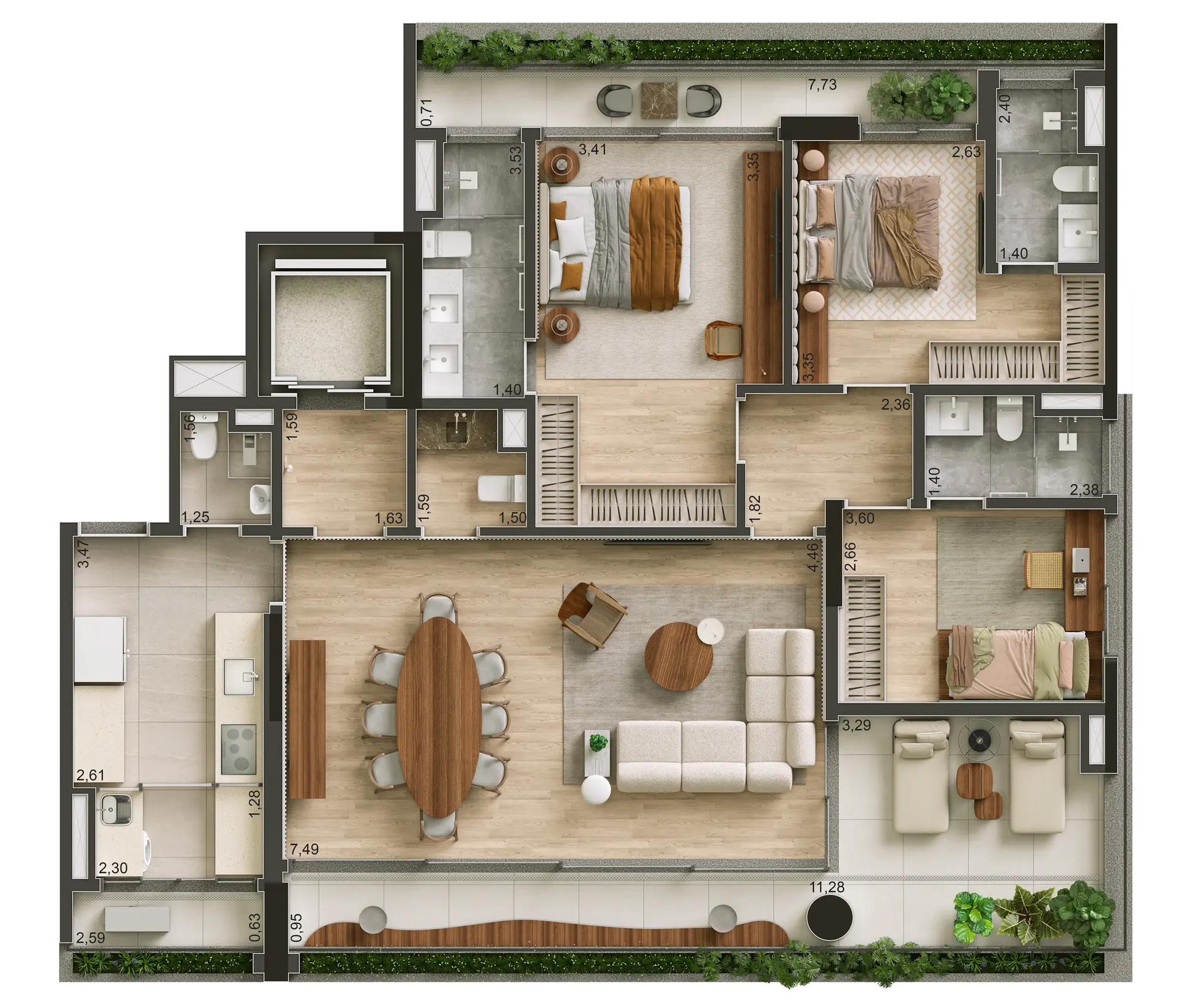 Planta 1 – Uapé Higienópolis