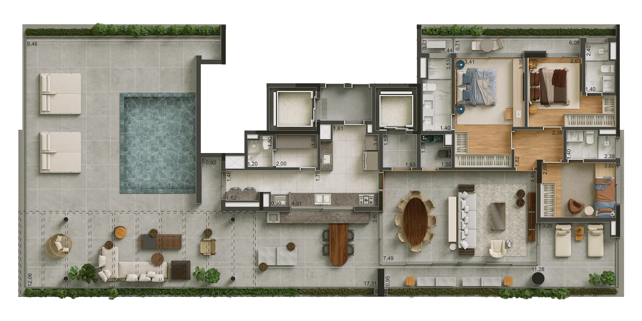 Planta 3 – Uapé Higienópolis
