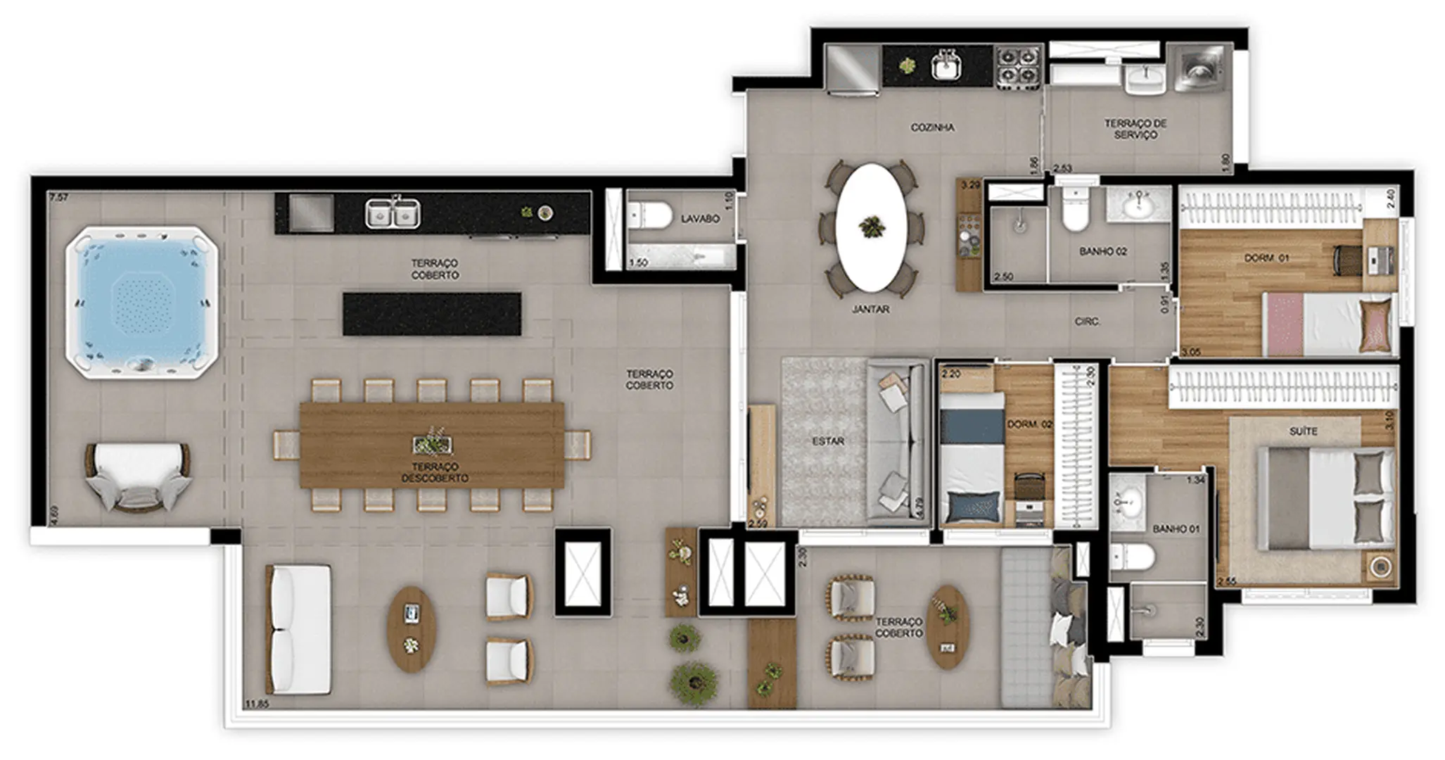 Planta 1 – Varanda Vila Ema