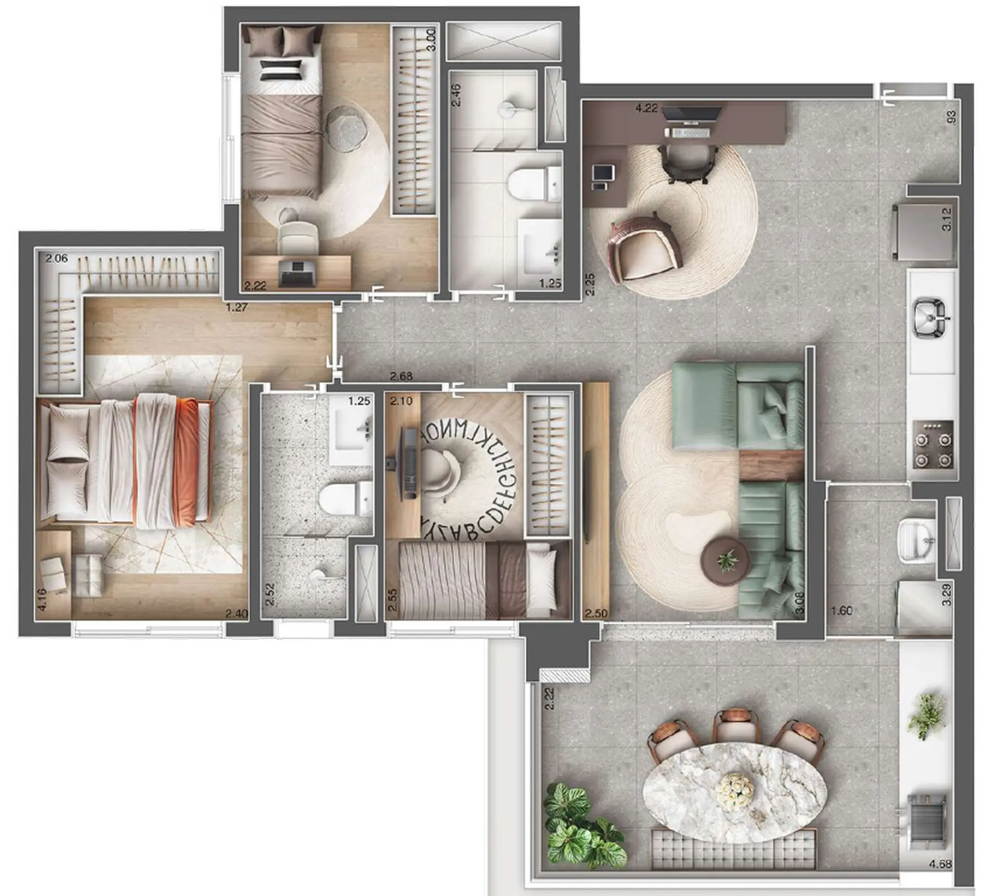 Planta 3 – Arch Nazaré Residence