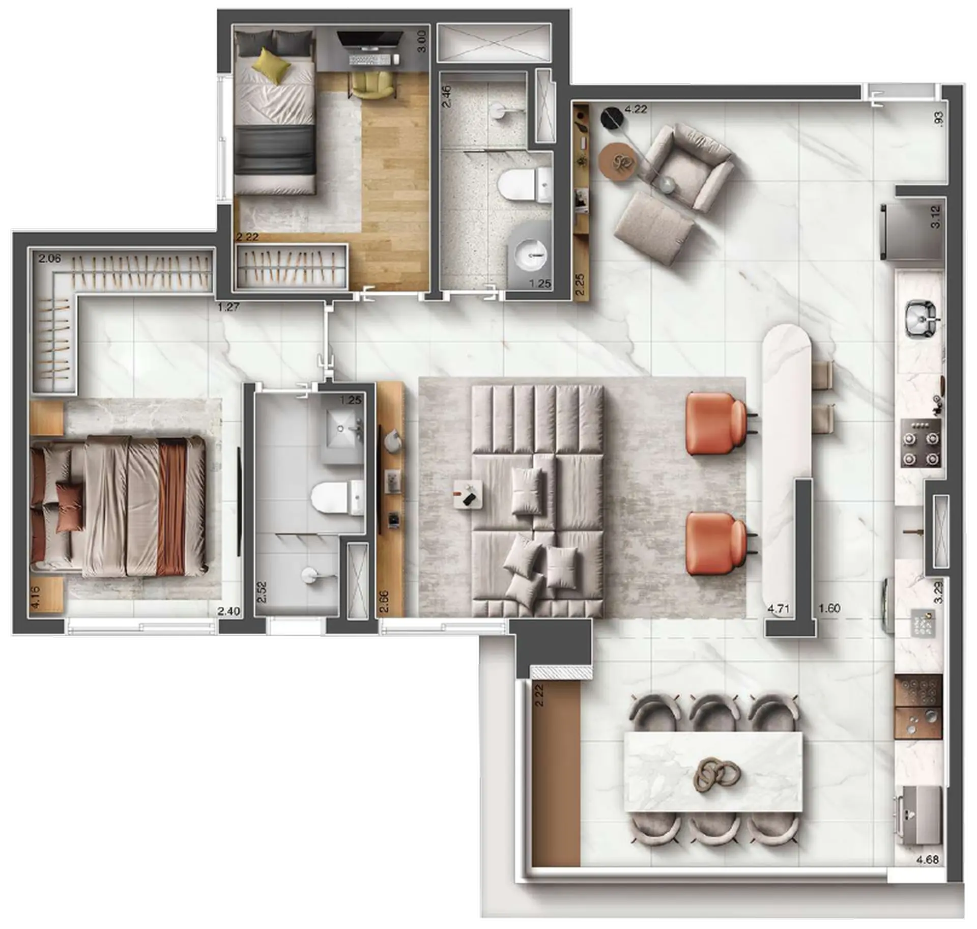 Planta 2 – Arch Nazaré Residence