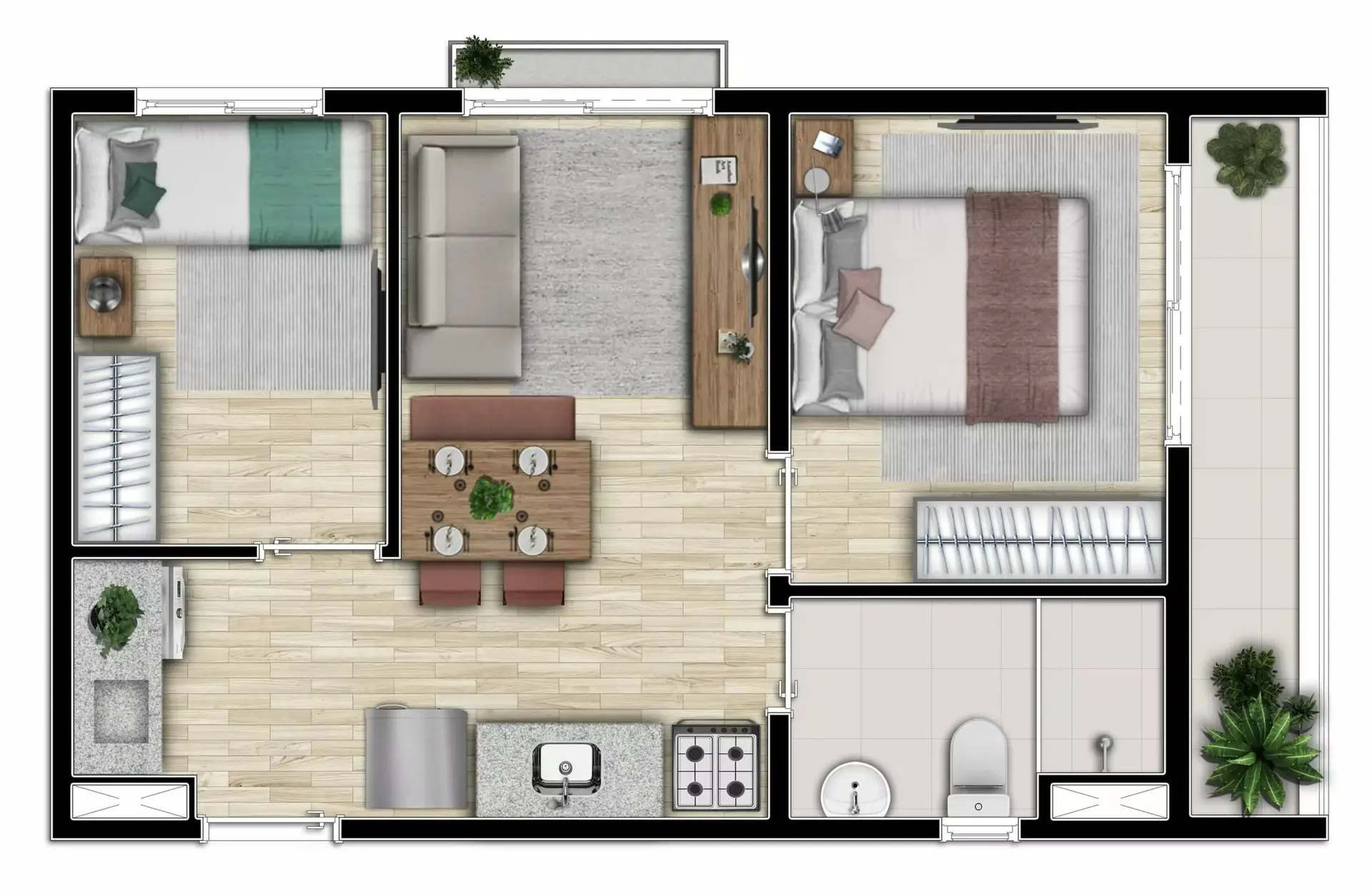 Planta 1 – Bem Viver Barão de Limeira