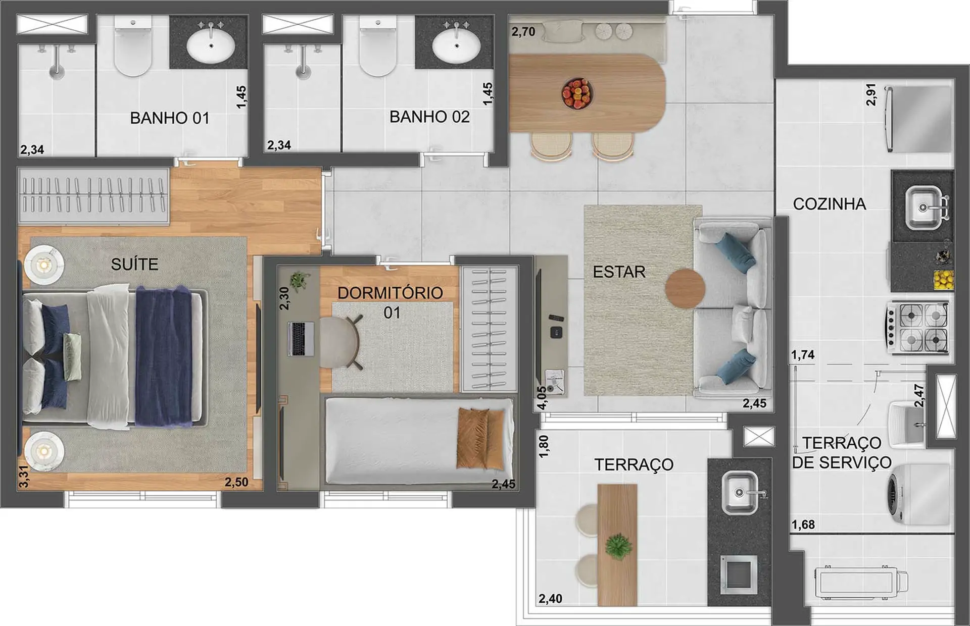 Planta 2 – Blue Marine Home Resort