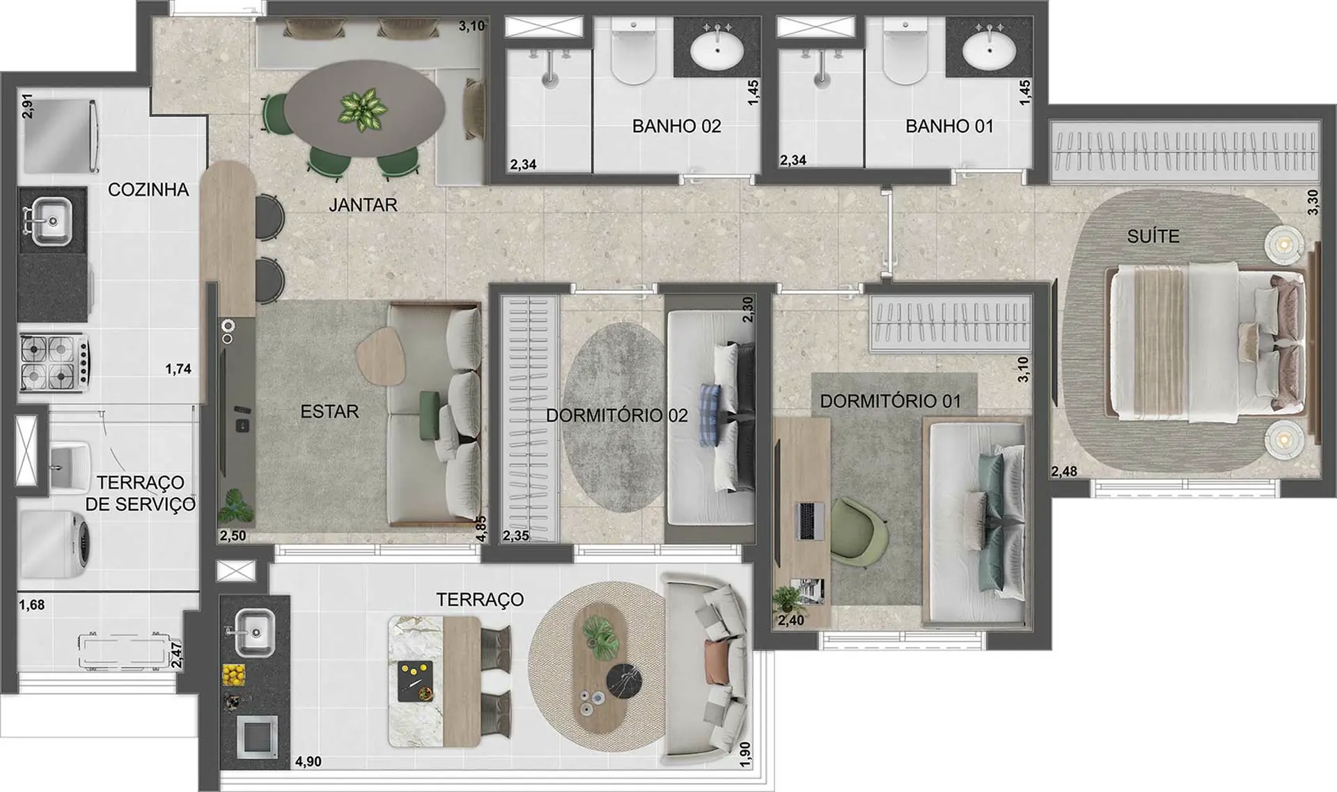 Planta 1 – Blue Marine Home Resort