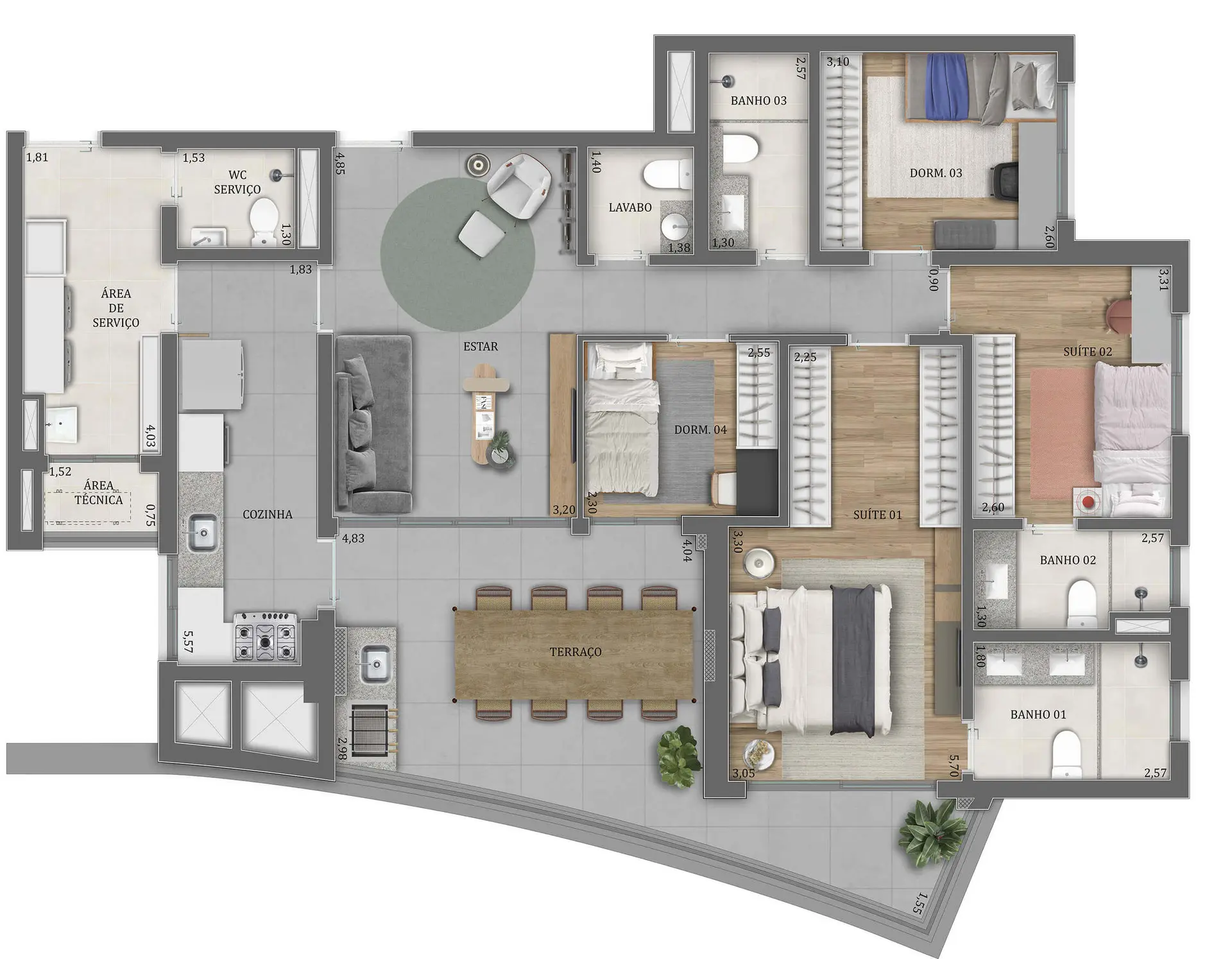 Planta 1 – Bosque Pitangueiras