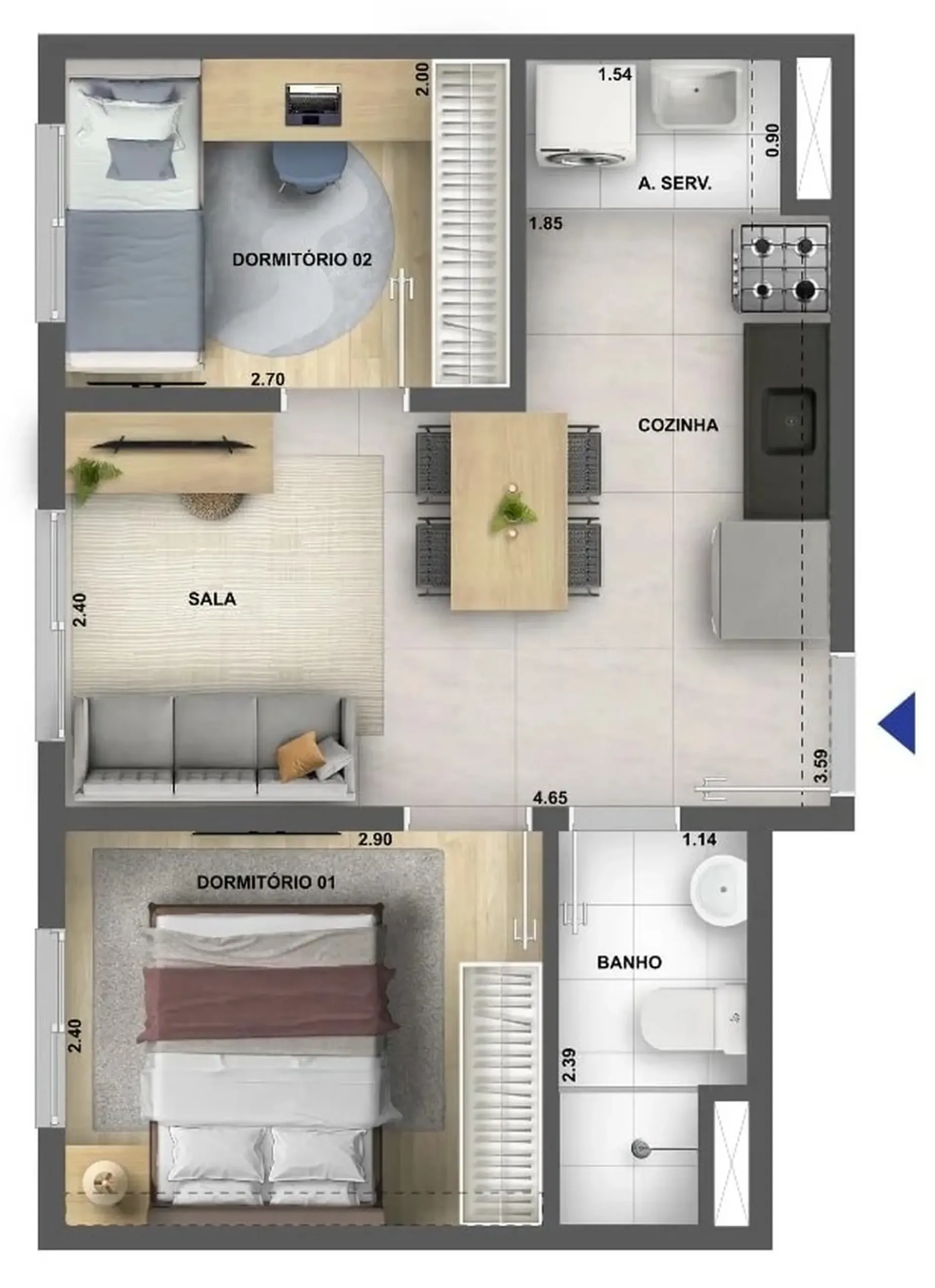 Planta 1 – Bosque da Barra
