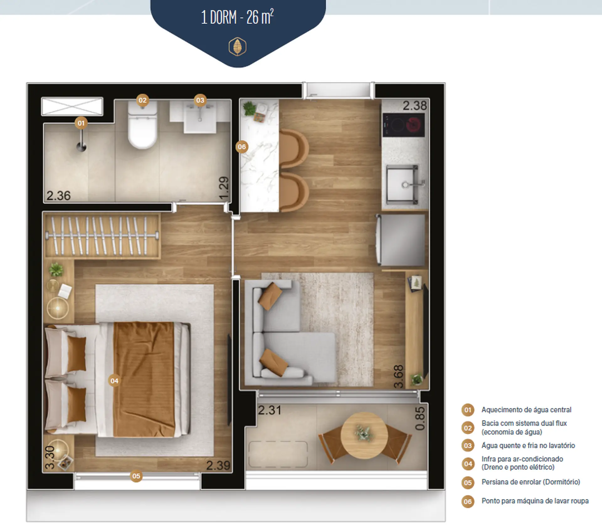 Planta 1 – Boulevard Brooklin