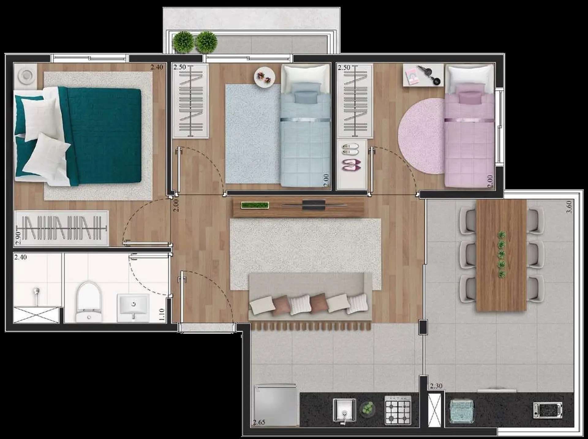 Planta 1 – Brise Mascote