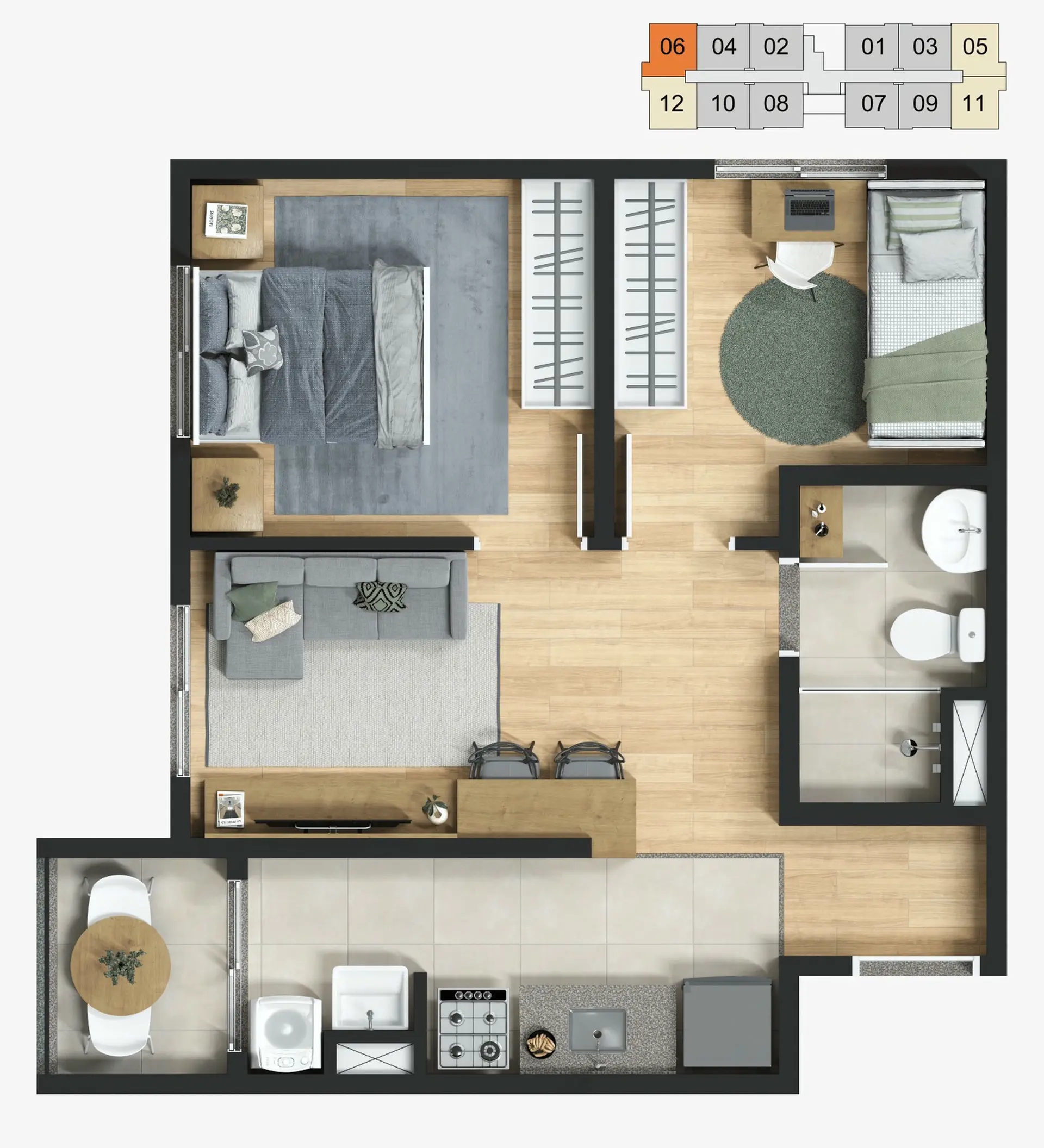 Planta 1 – Castelo Butantã