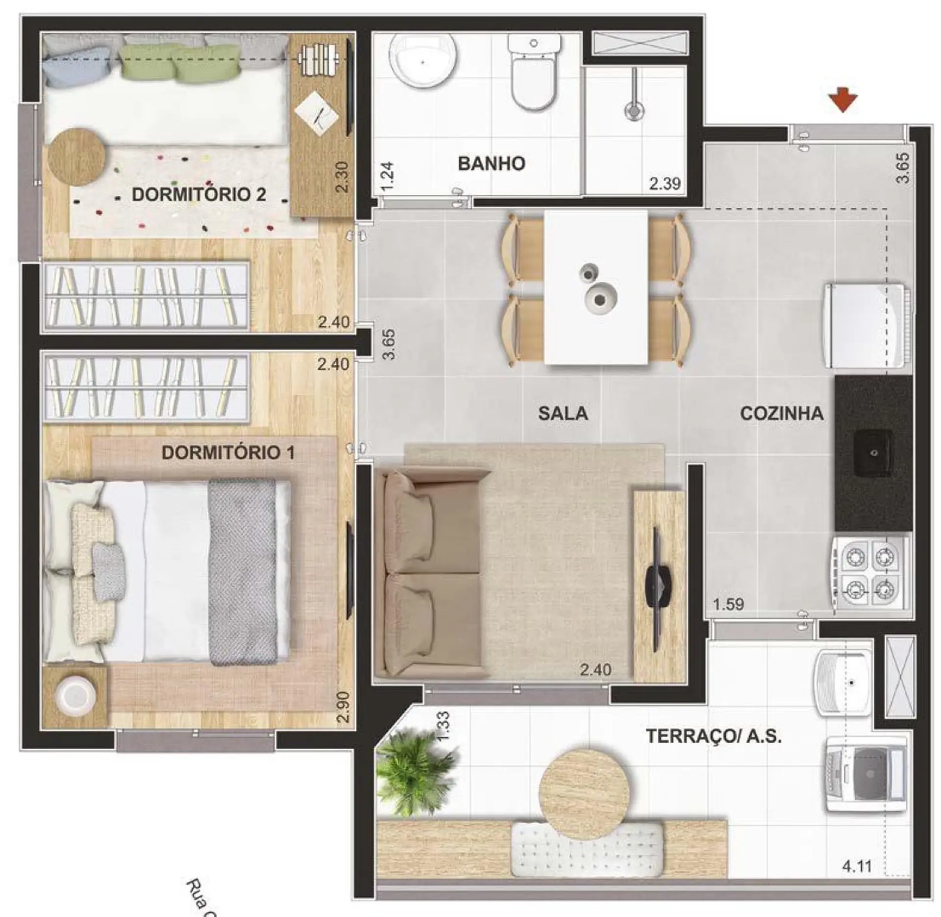 Planta 4 – Cidade Parque Guarapiranga | Condomínio Atlântica
