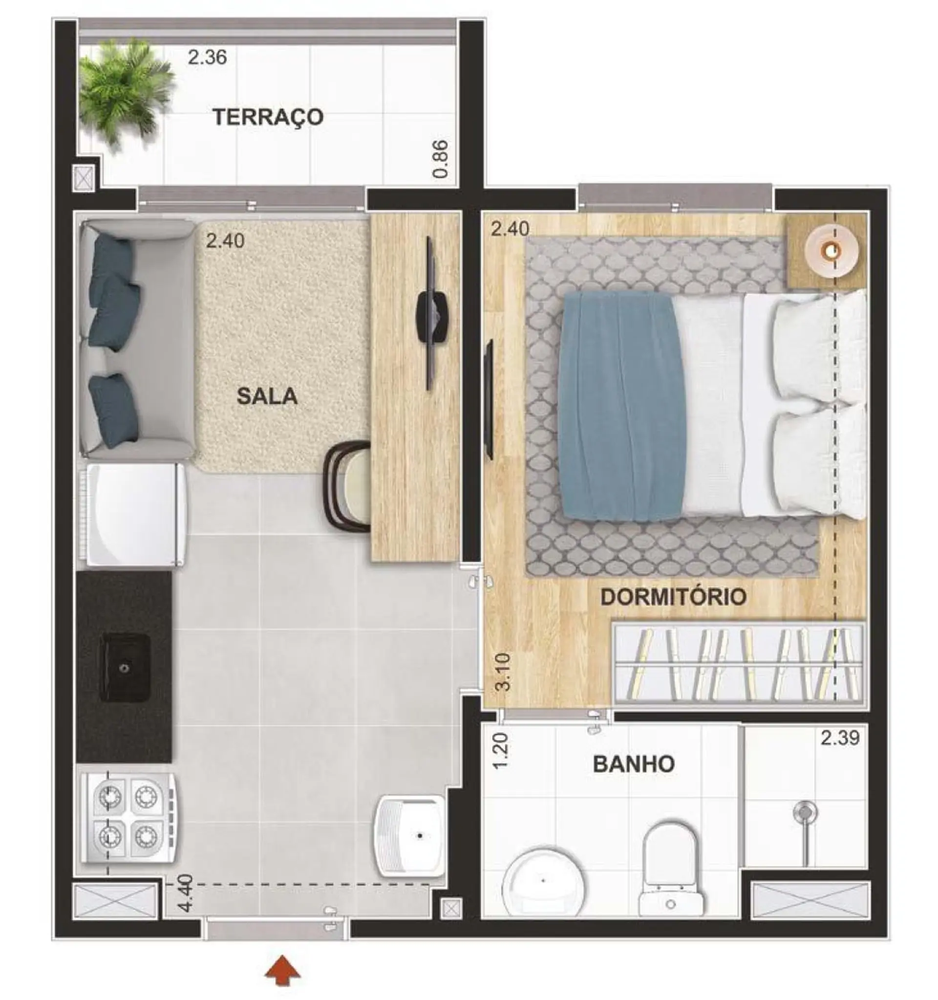 Planta 2 – Cidade Parque Guarapiranga | Condomínio Atlântica