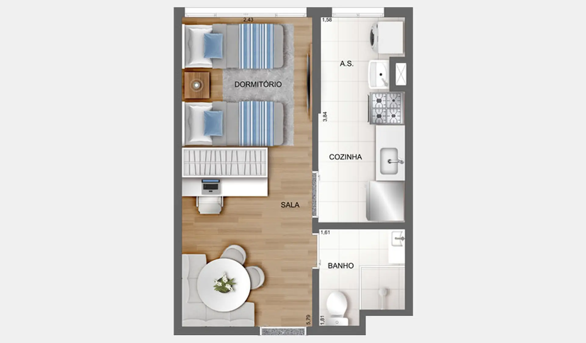 Planta 2 – Fit Casa Brás