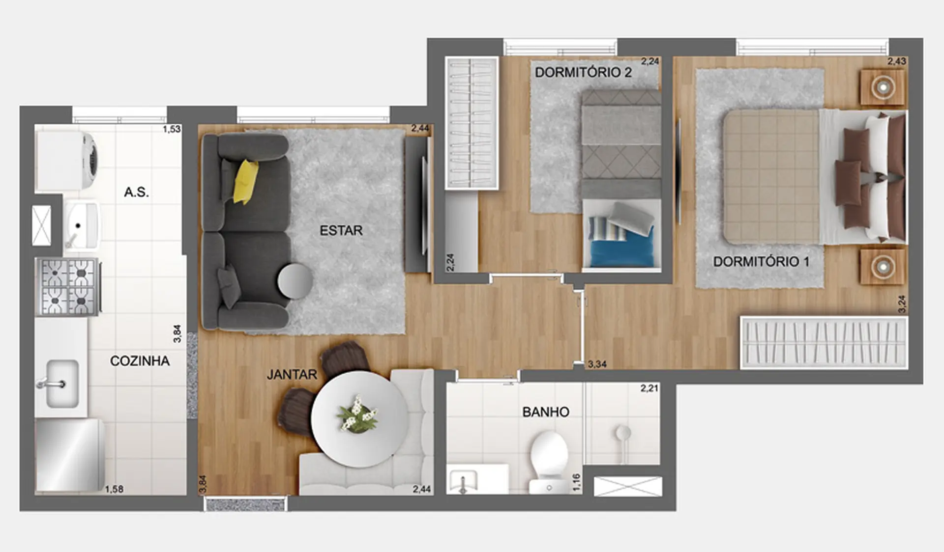 Planta 3 – Fit Casa Brás