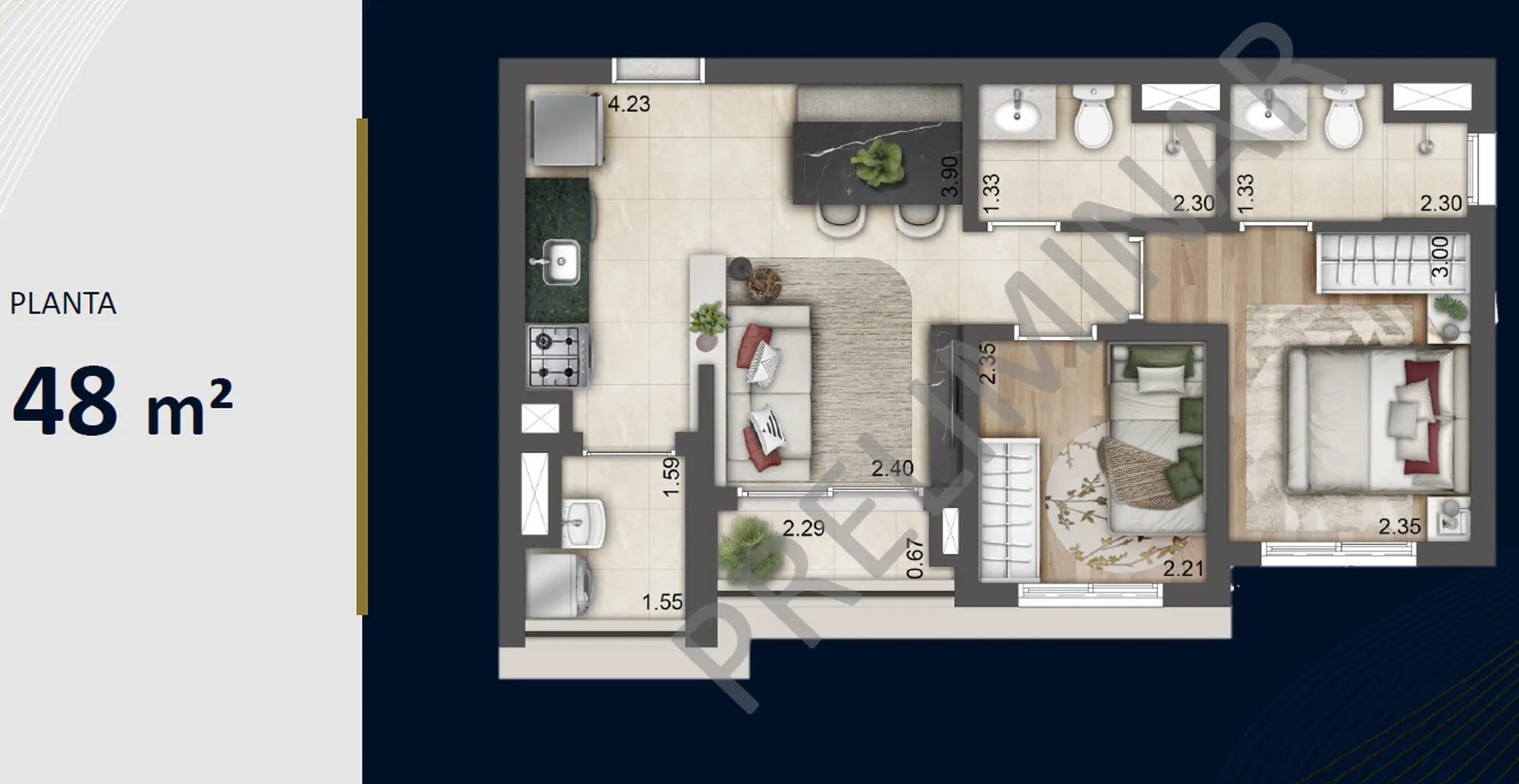 Planta 3 – Jardins da Hípica Apartments – Fase 1