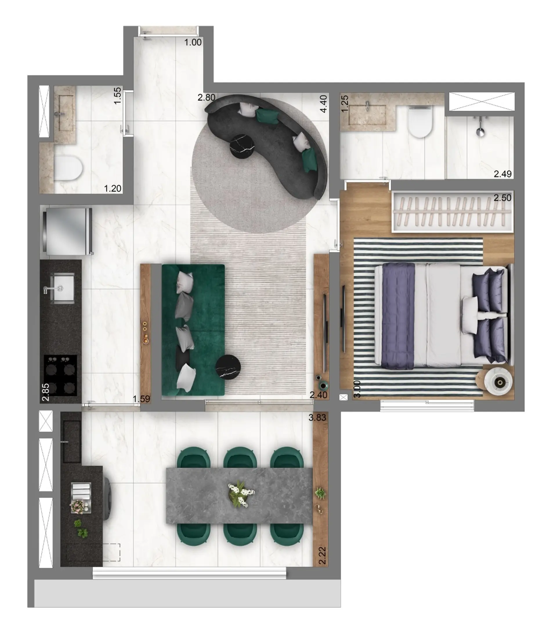 Planta 4 – Living Address Alto do Ipiranga