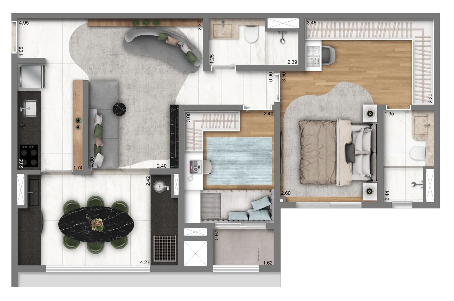 Planta 3 – Living Address Alto do Ipiranga