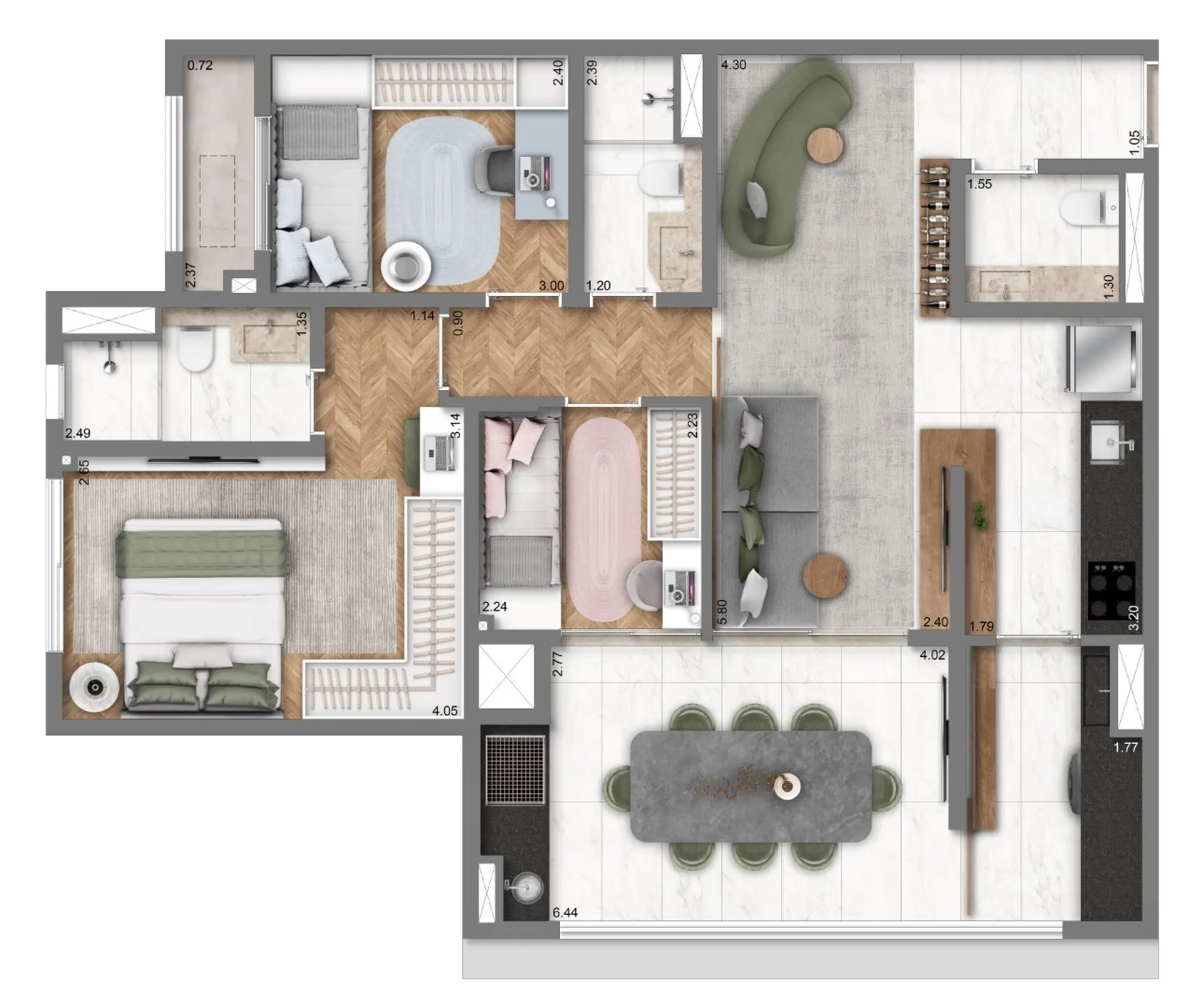 Planta 1 – Living Address Alto do Ipiranga