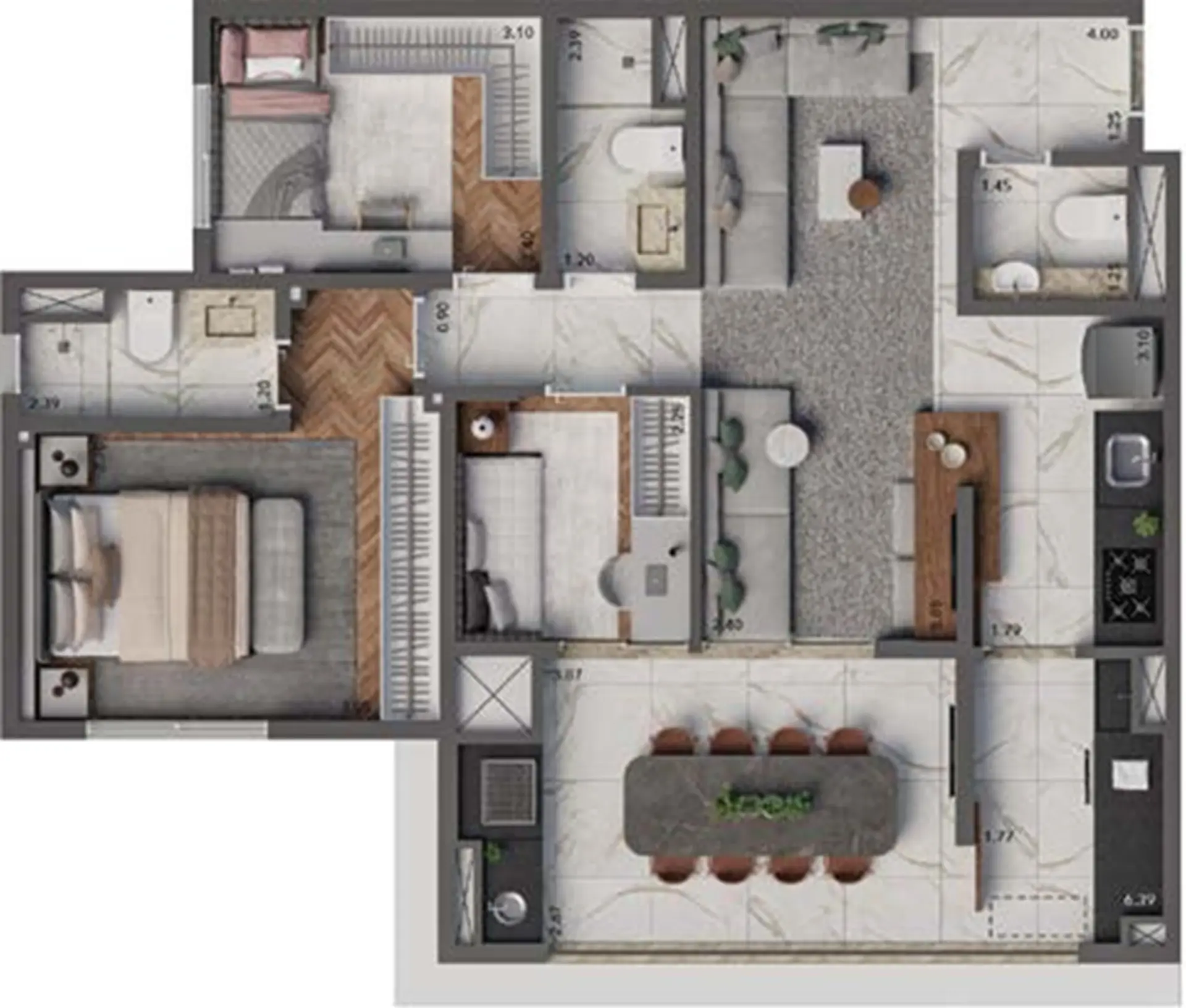 Planta 4 – Living Hereditá