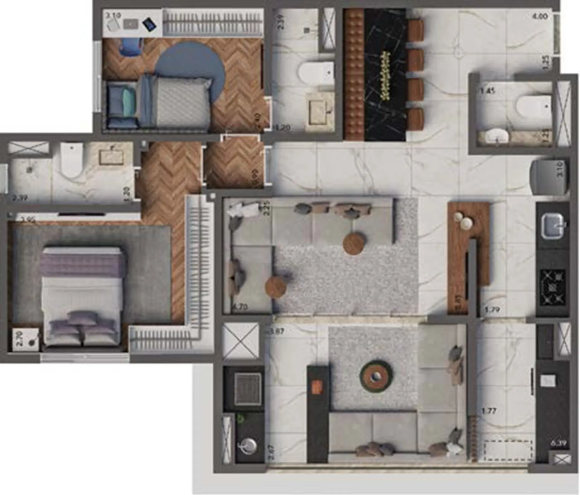 Planta 3 – Living Hereditá