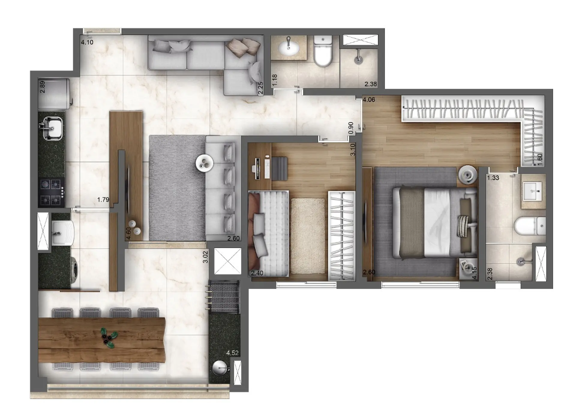 Planta 2 – Living Ipiranga