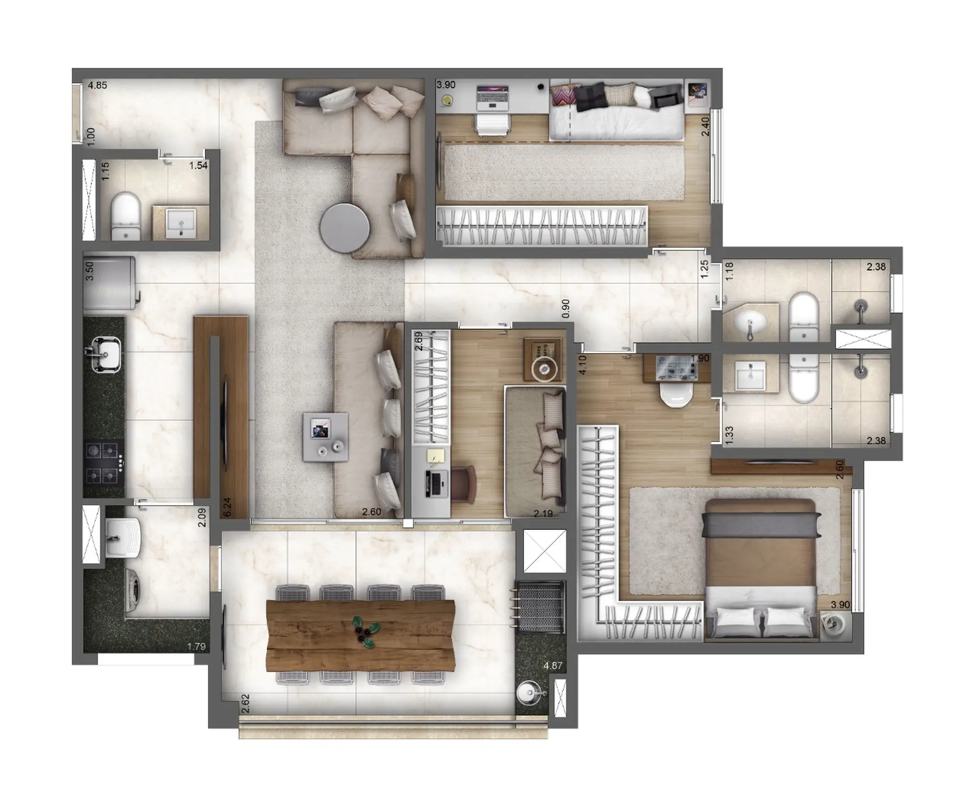 Planta 3 – Living Ipiranga