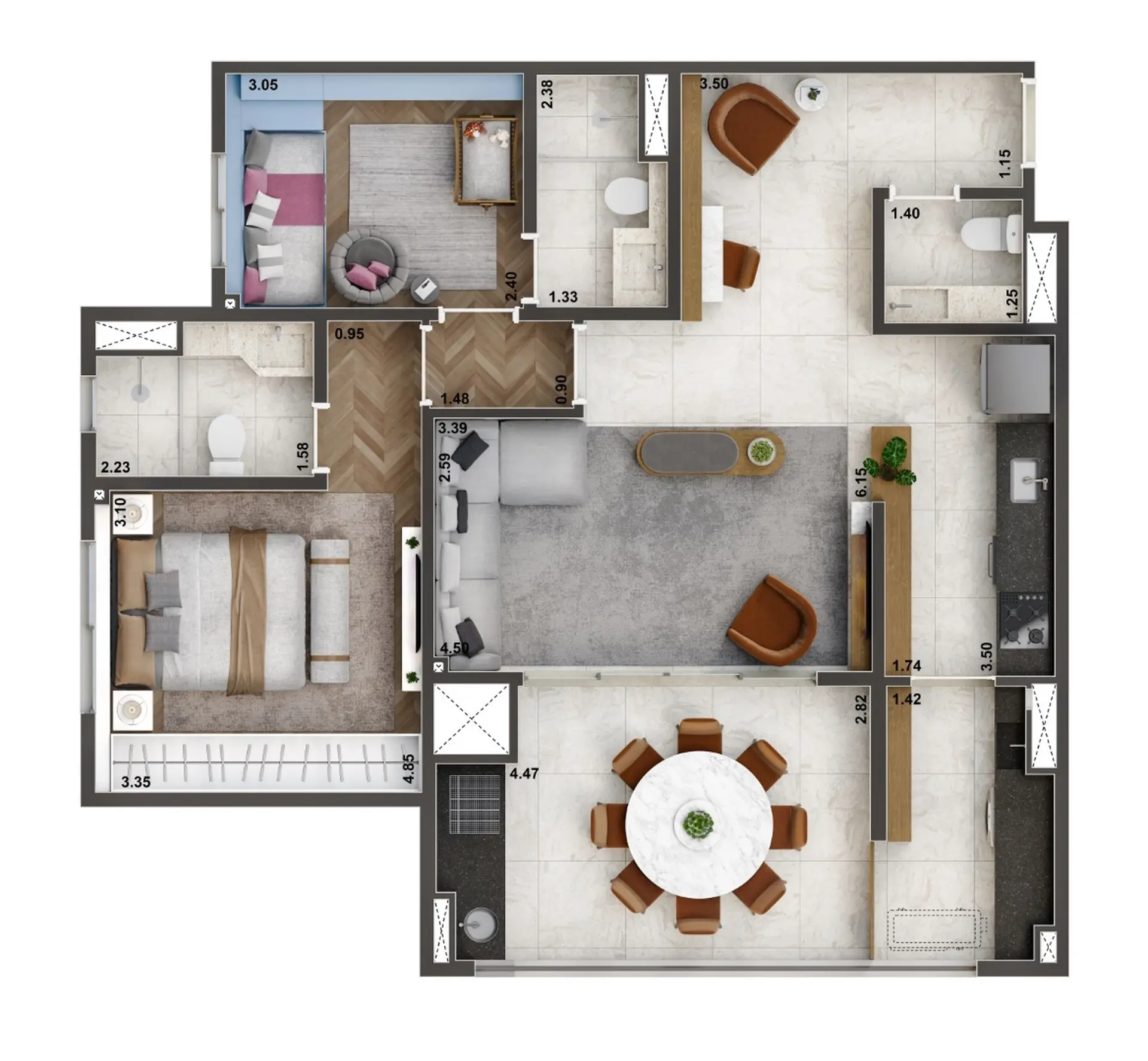 Planta 1 – Living Only Ipiranga