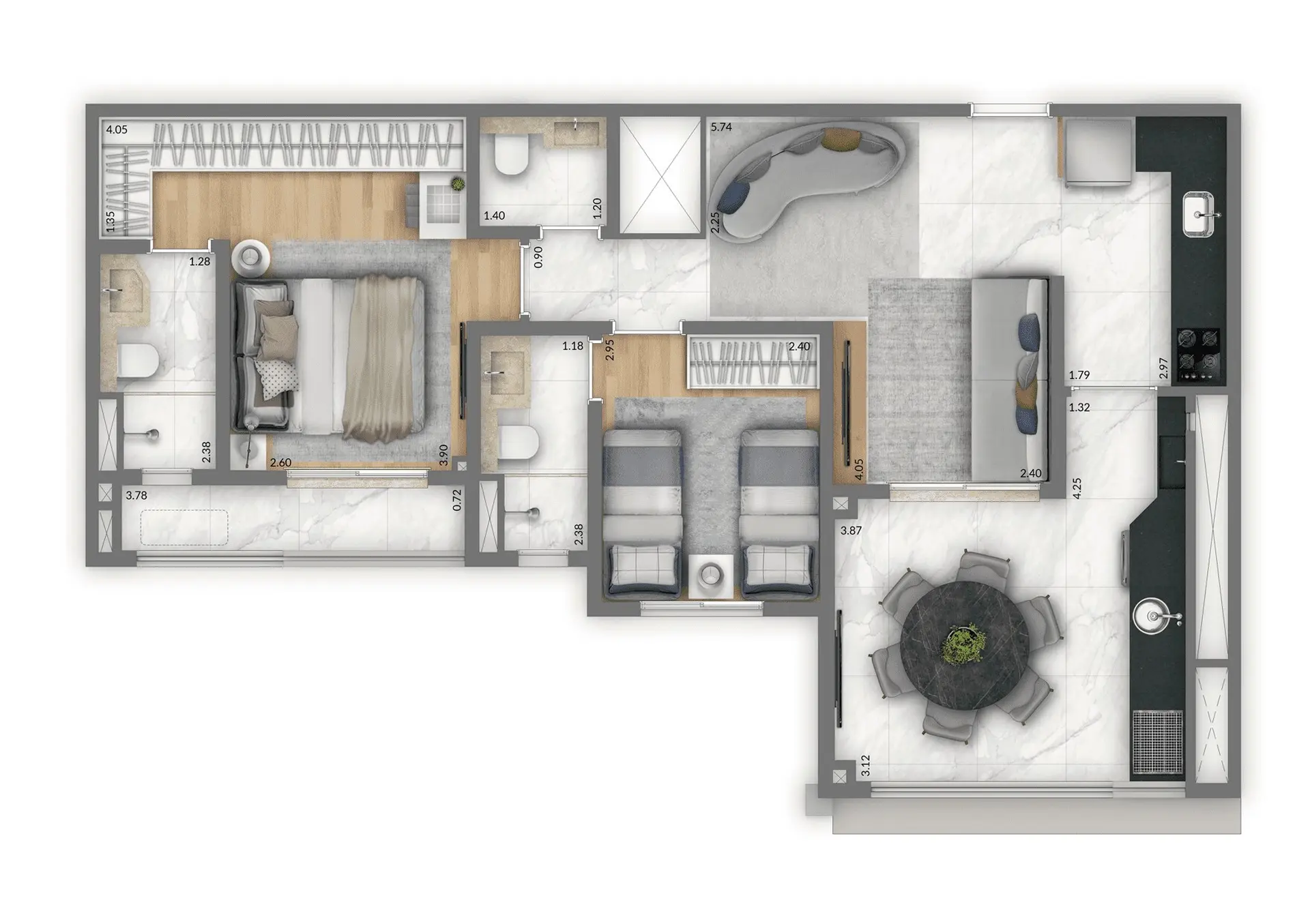 Planta 3 – Living Pacific Belém
