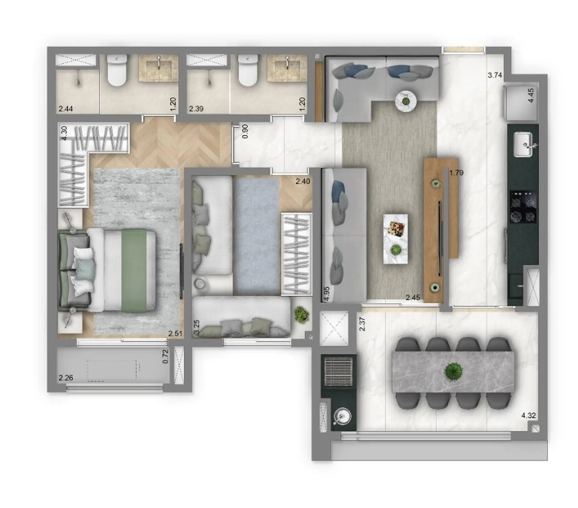 Planta 4 – Living Unique Saúde