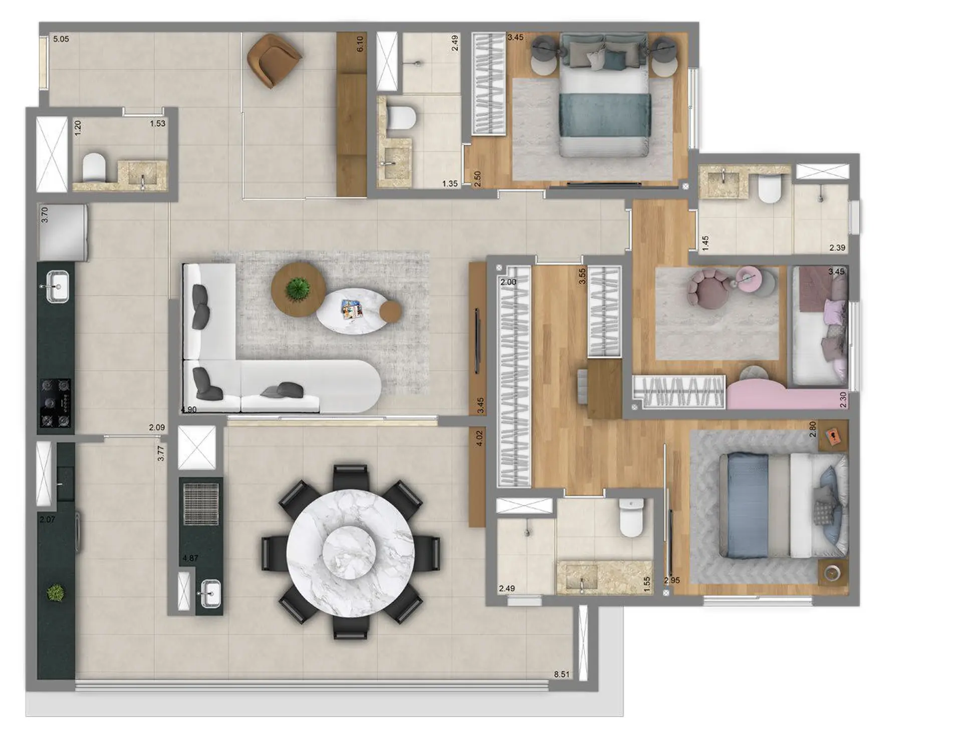 Planta 1 – Living Wellness Aclimação