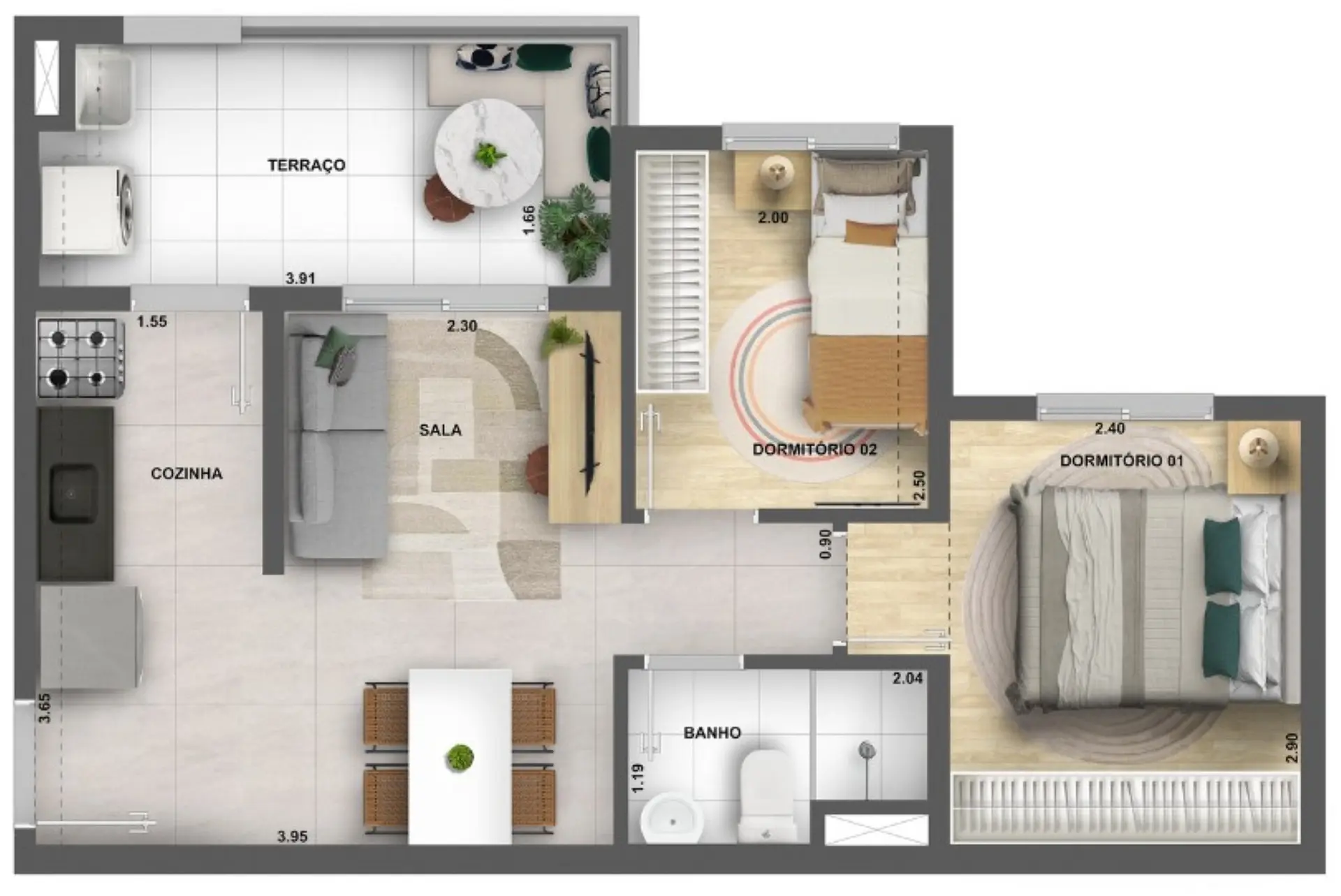 Planta 1 – Lyne Água Branca