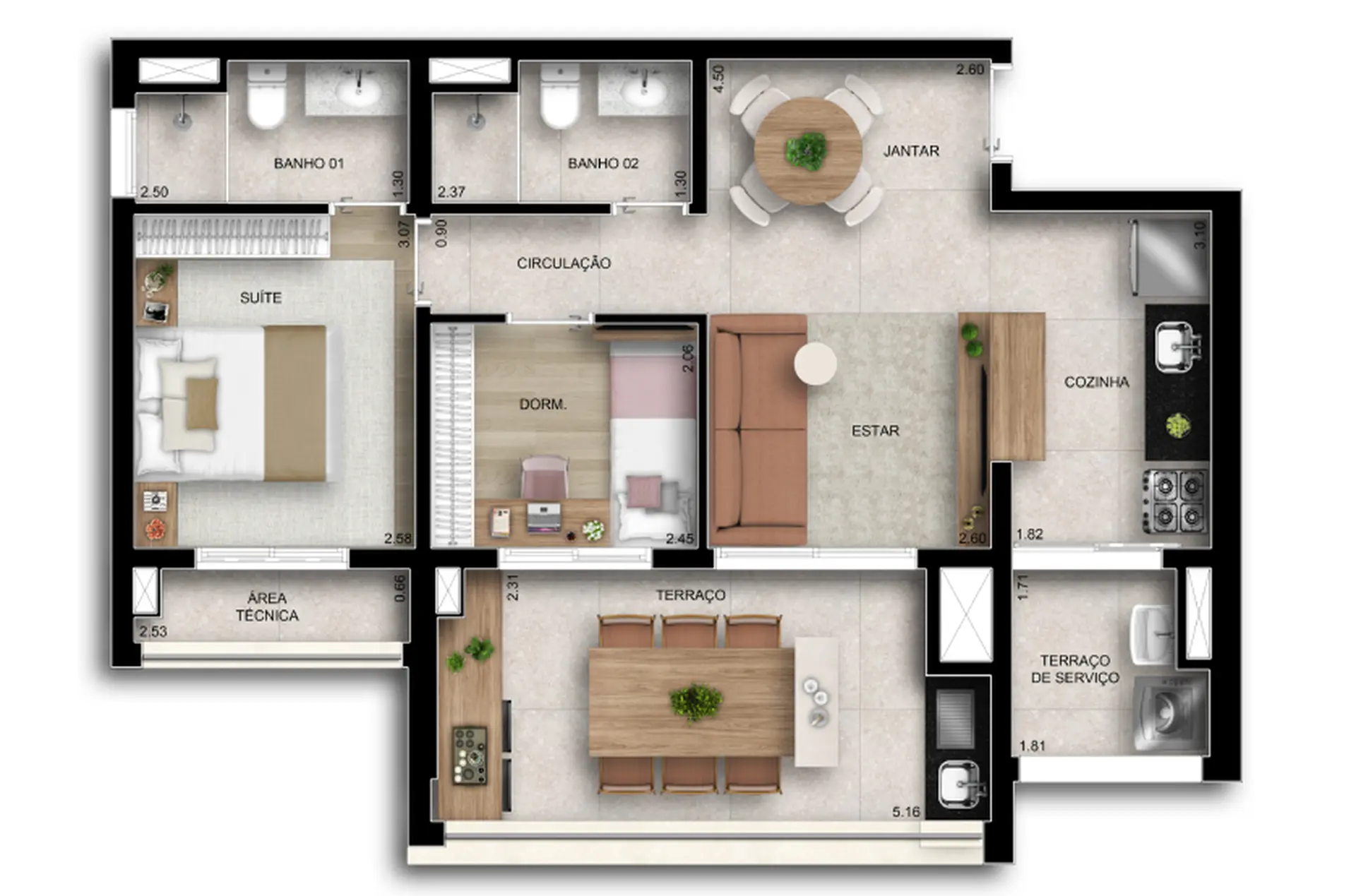 Planta 2 – Paseo Santa Cruz
