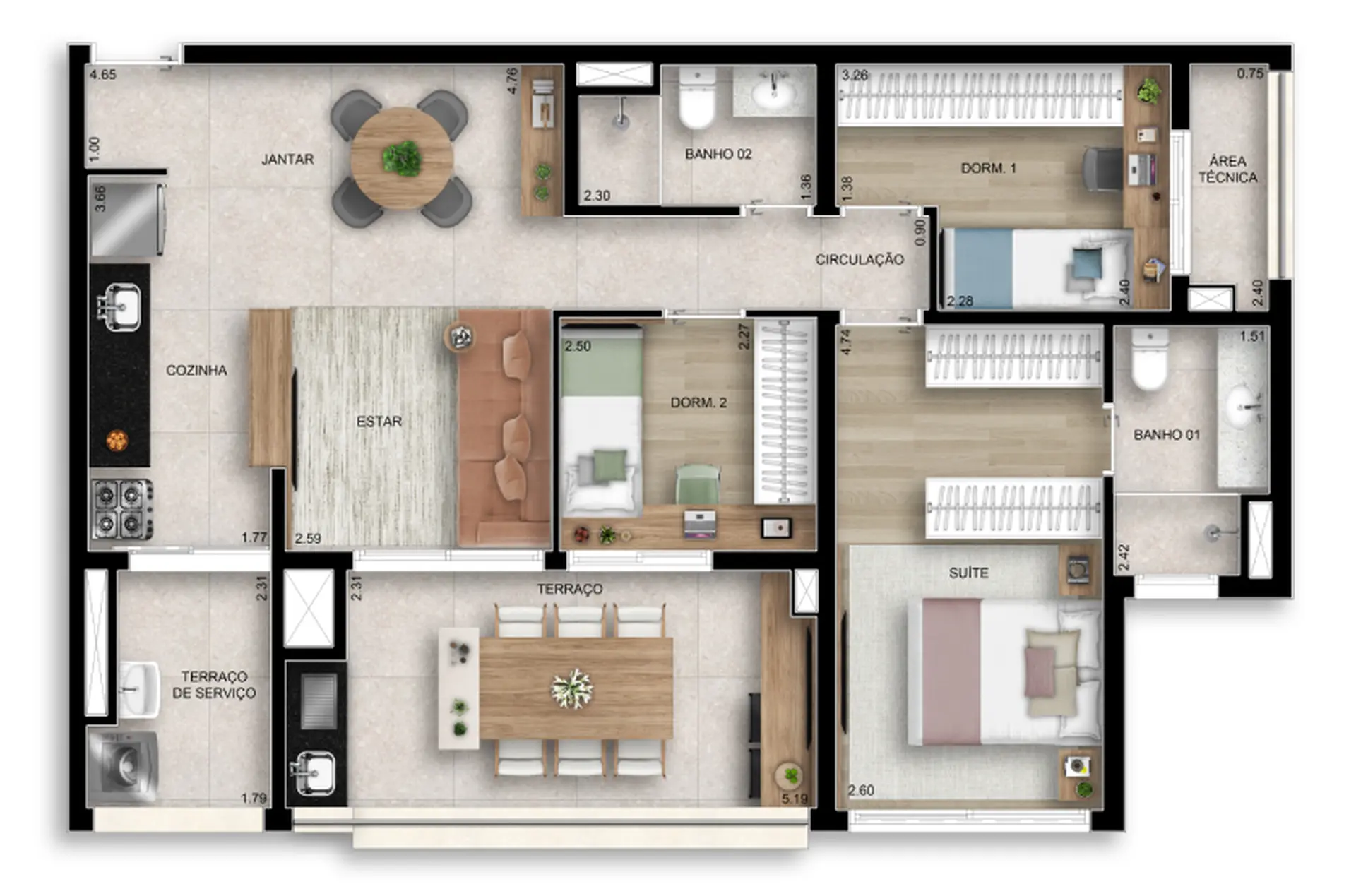 Planta 1 – Paseo Santa Cruz