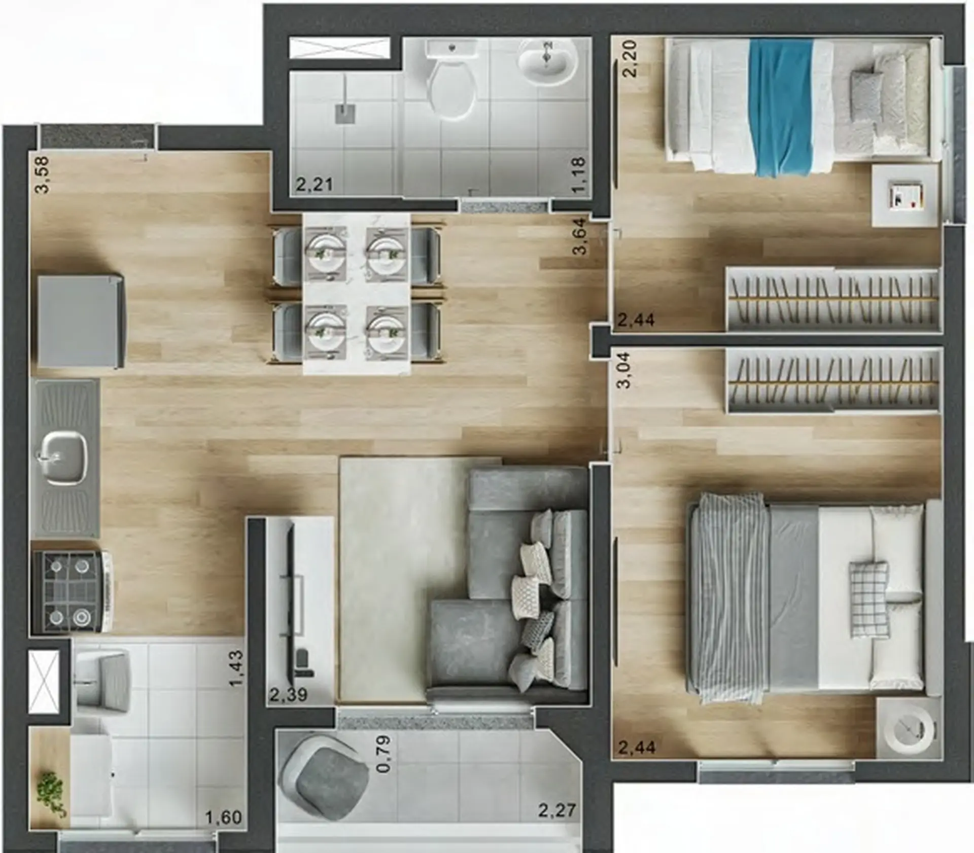 Planta 1 – Rangel Brás