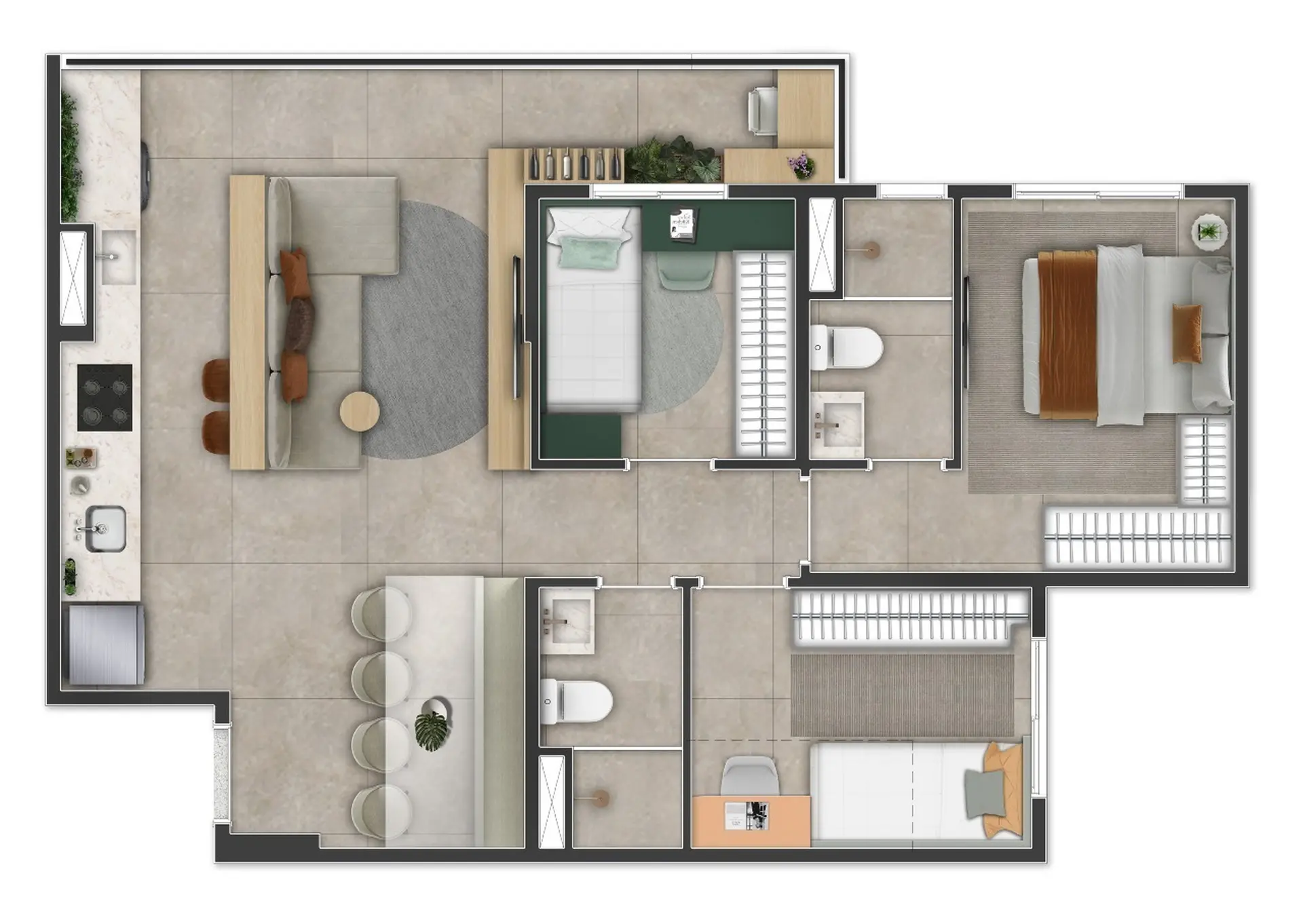 Planta 1 – Side Sacomã