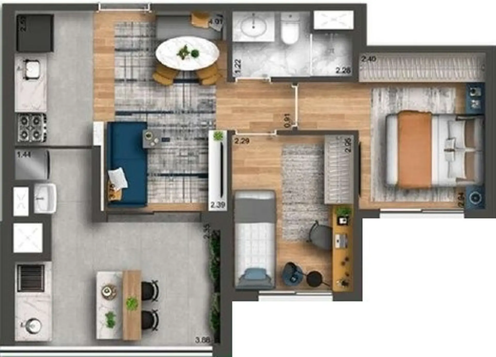 Planta 1 – Smart Home Nova Klabin
