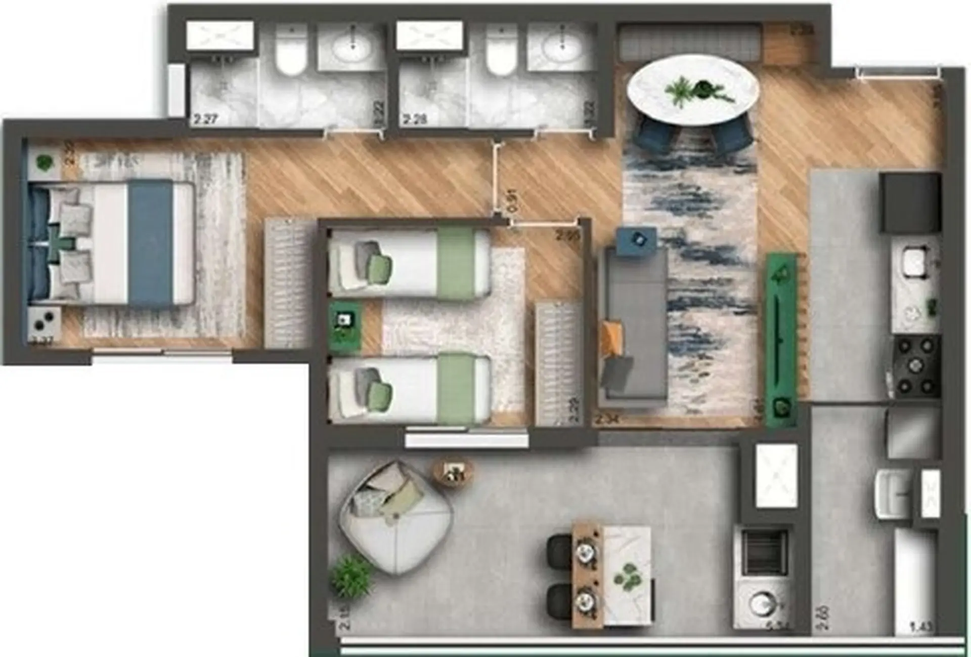 Planta 2 – Smart Home Nova Klabin