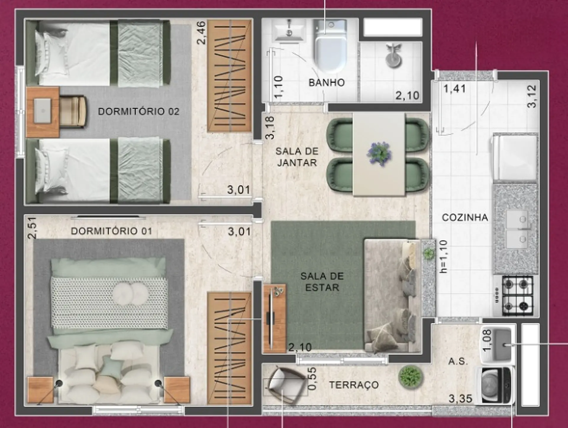 Planta 3 – Up Vila Santa Catarina