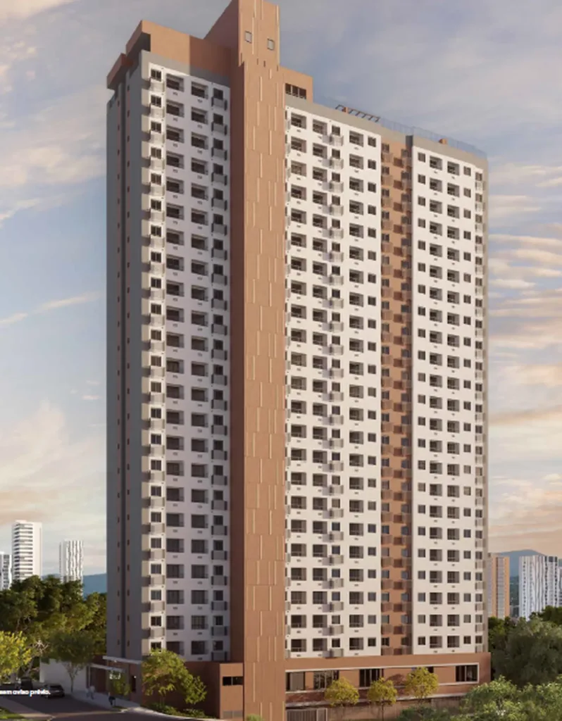Fachada do empreendimento Verticá Jardim Prudência