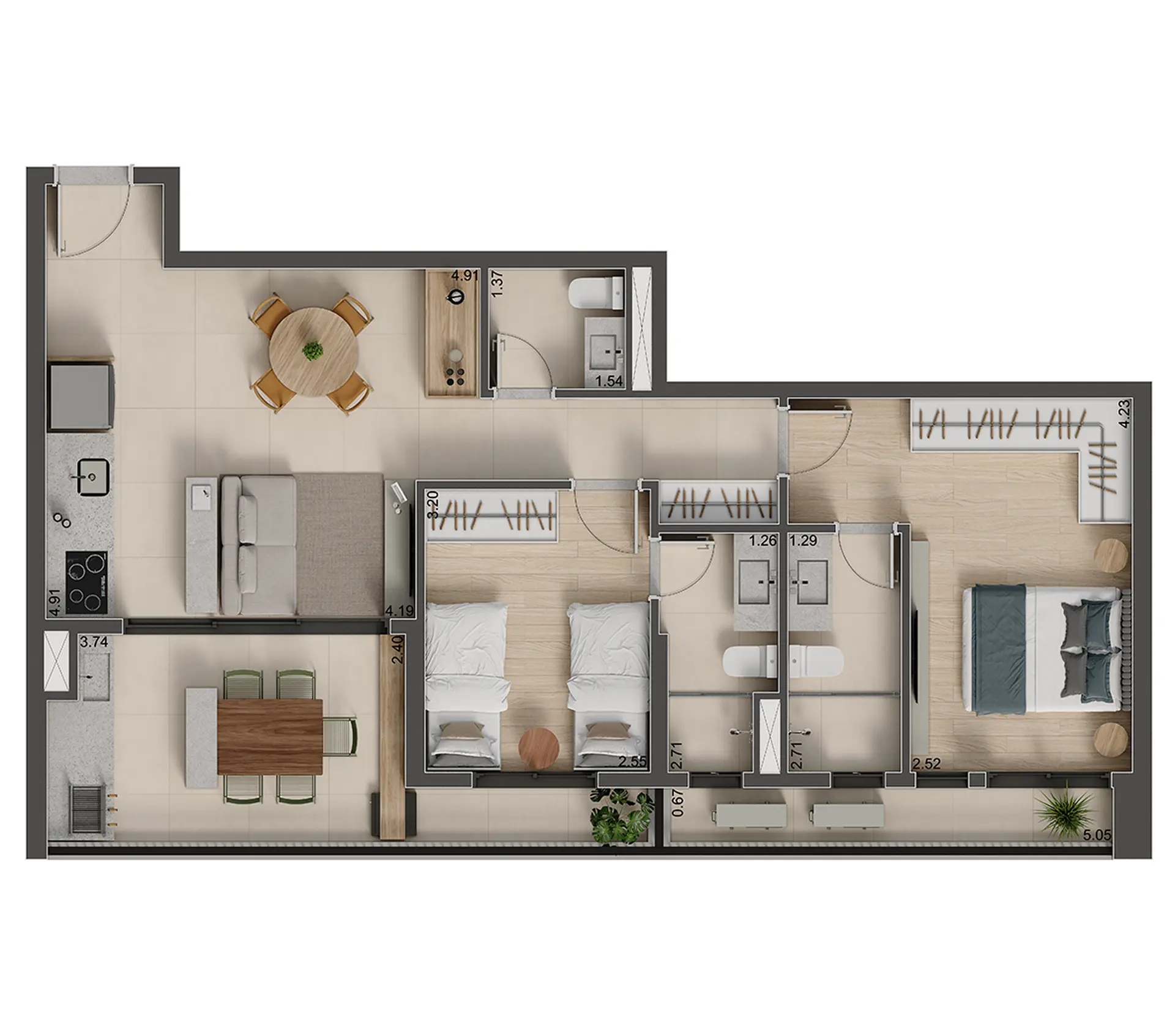 Planta 1 – Villa Chácara Inglesa