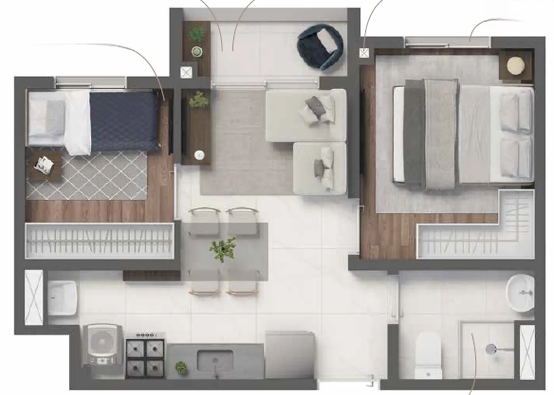 Planta 2 – Vivaz Selection Laguna