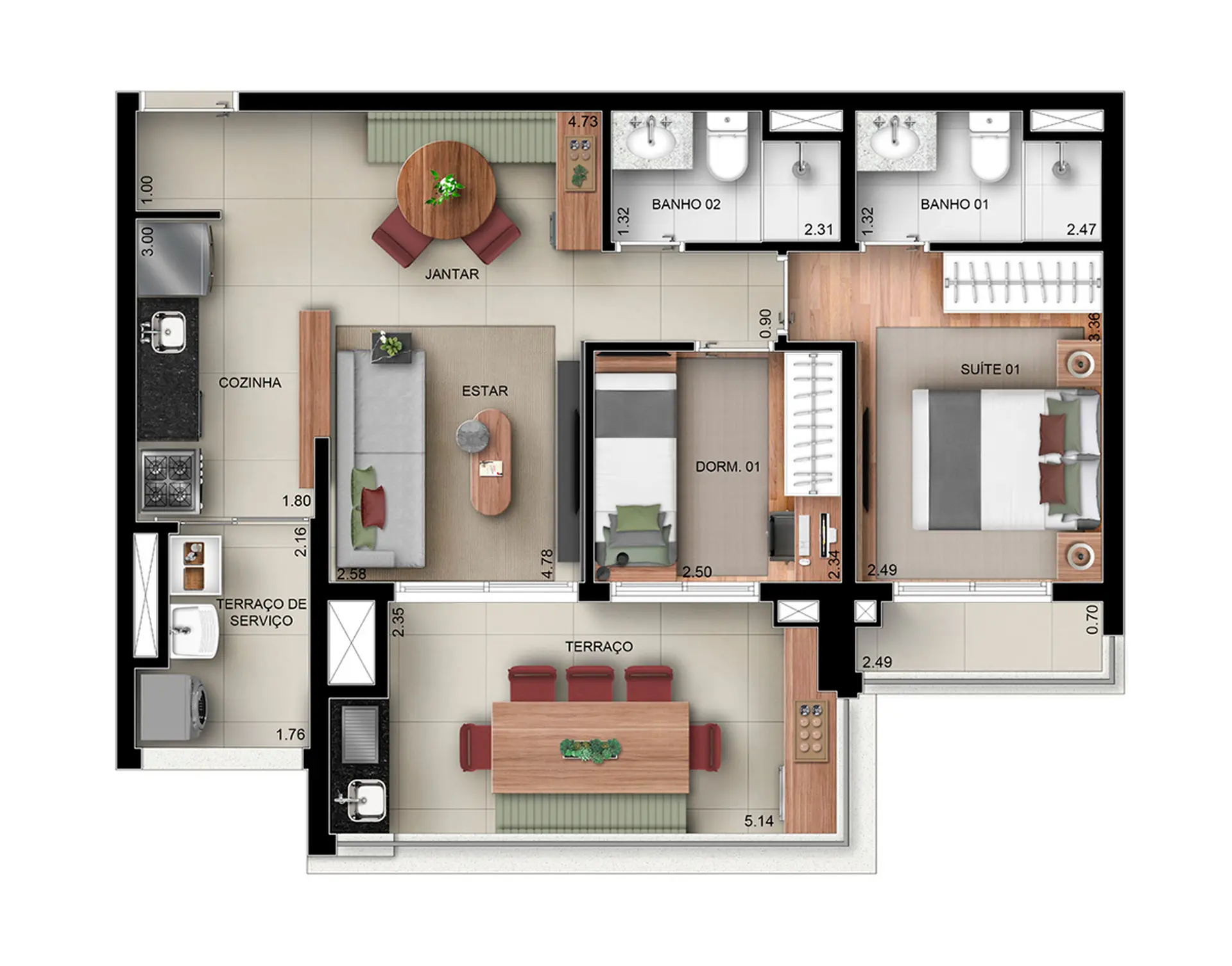 Planta 2 – Walk Alto do Ipiranga